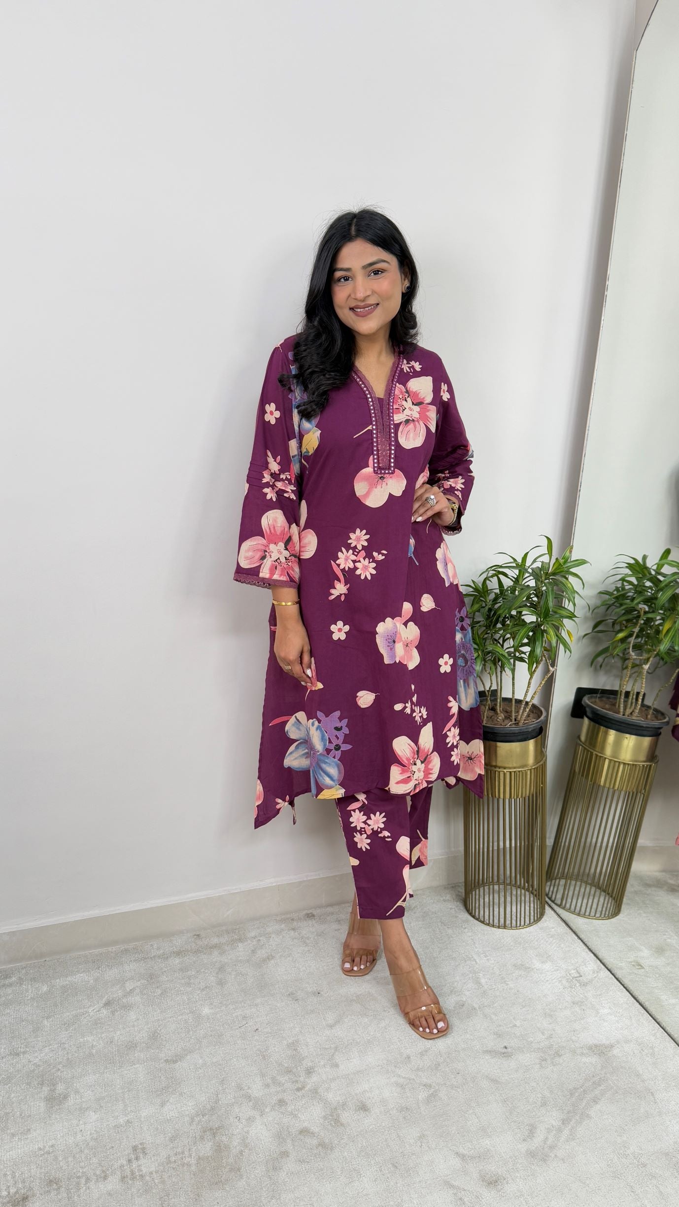Sara Purple Kurta Pants