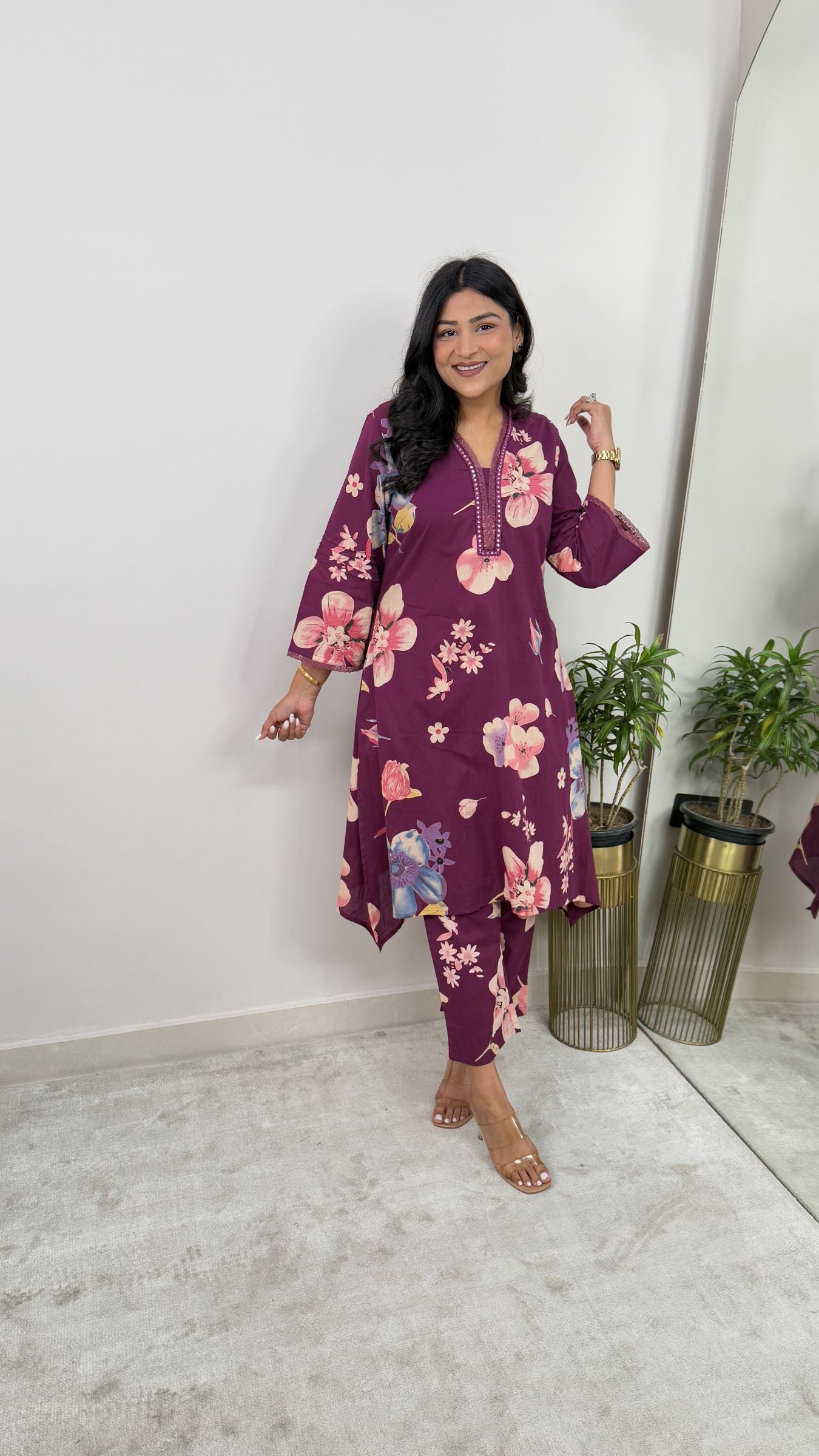 Sara Purple Kurta Pants