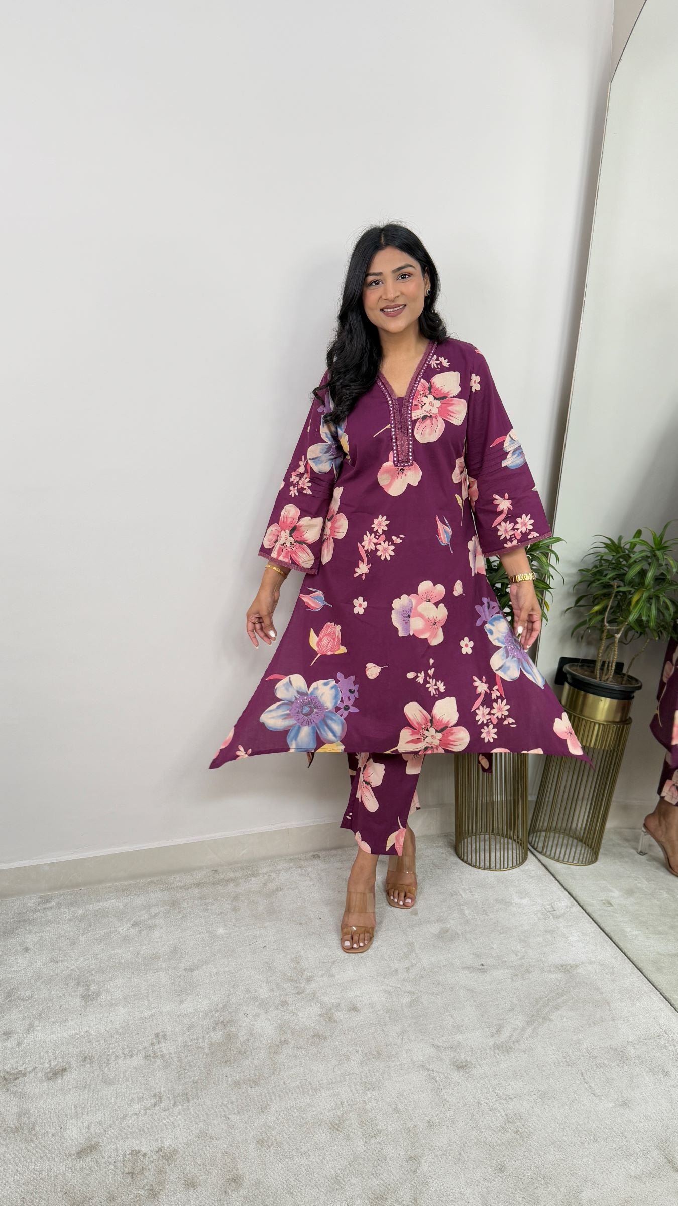 Sara Purple Kurta Pants