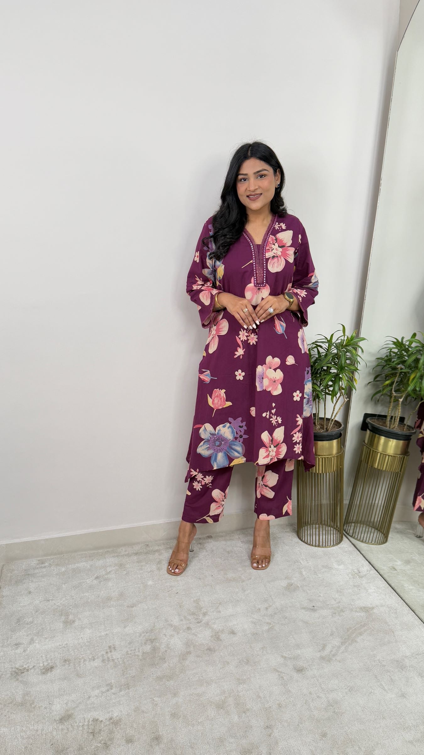 Sara Purple Kurta Pants