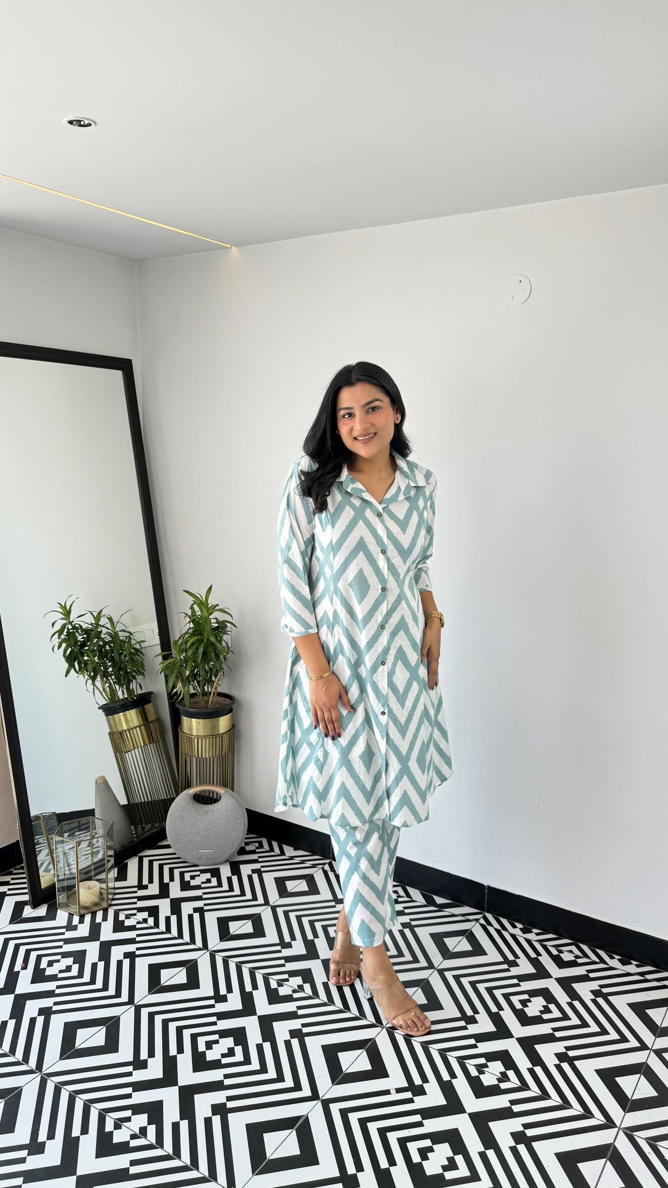 Sea Green Boho Cotton Cord Set