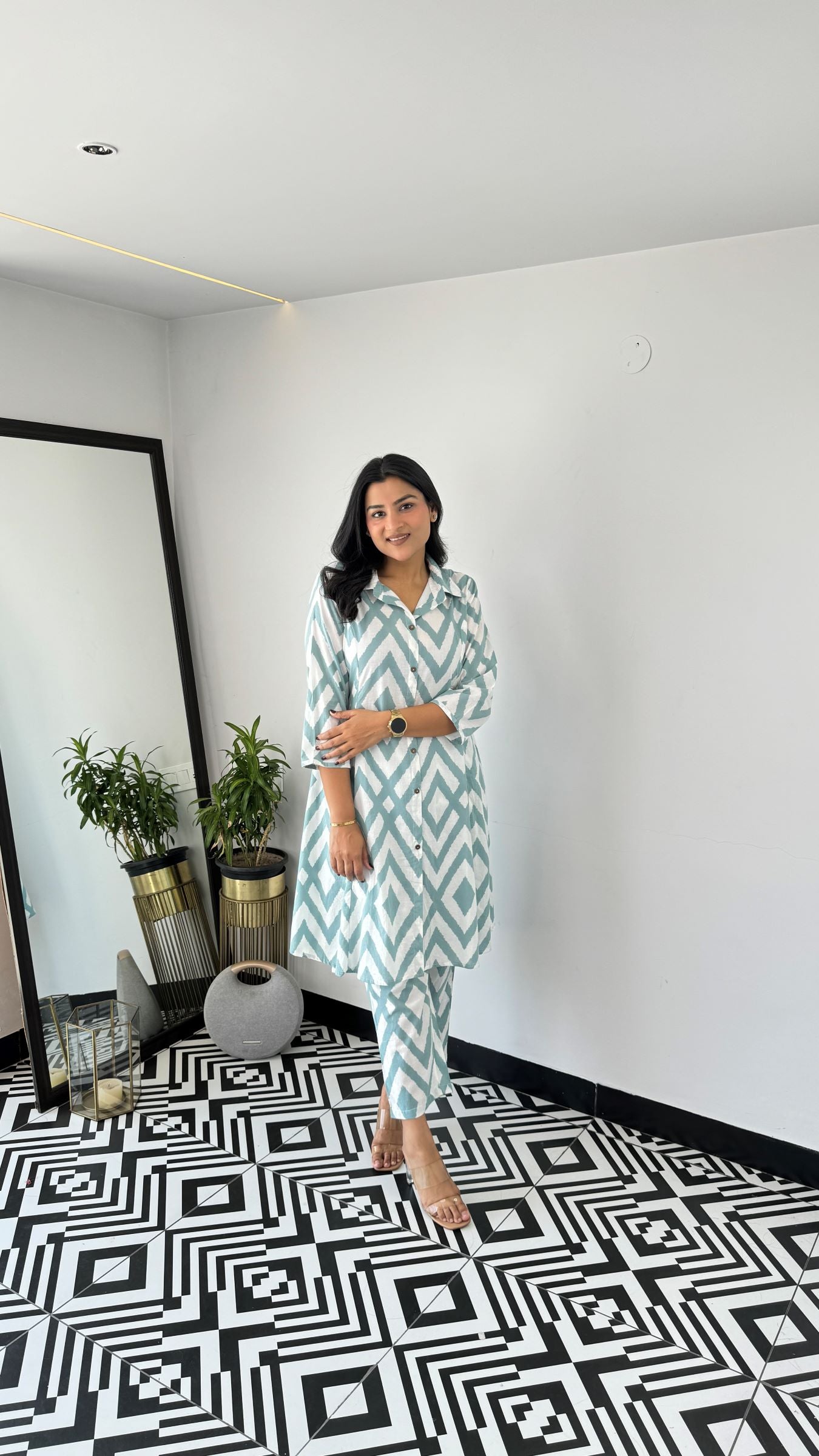 Sea Green Boho Cotton Cord Set