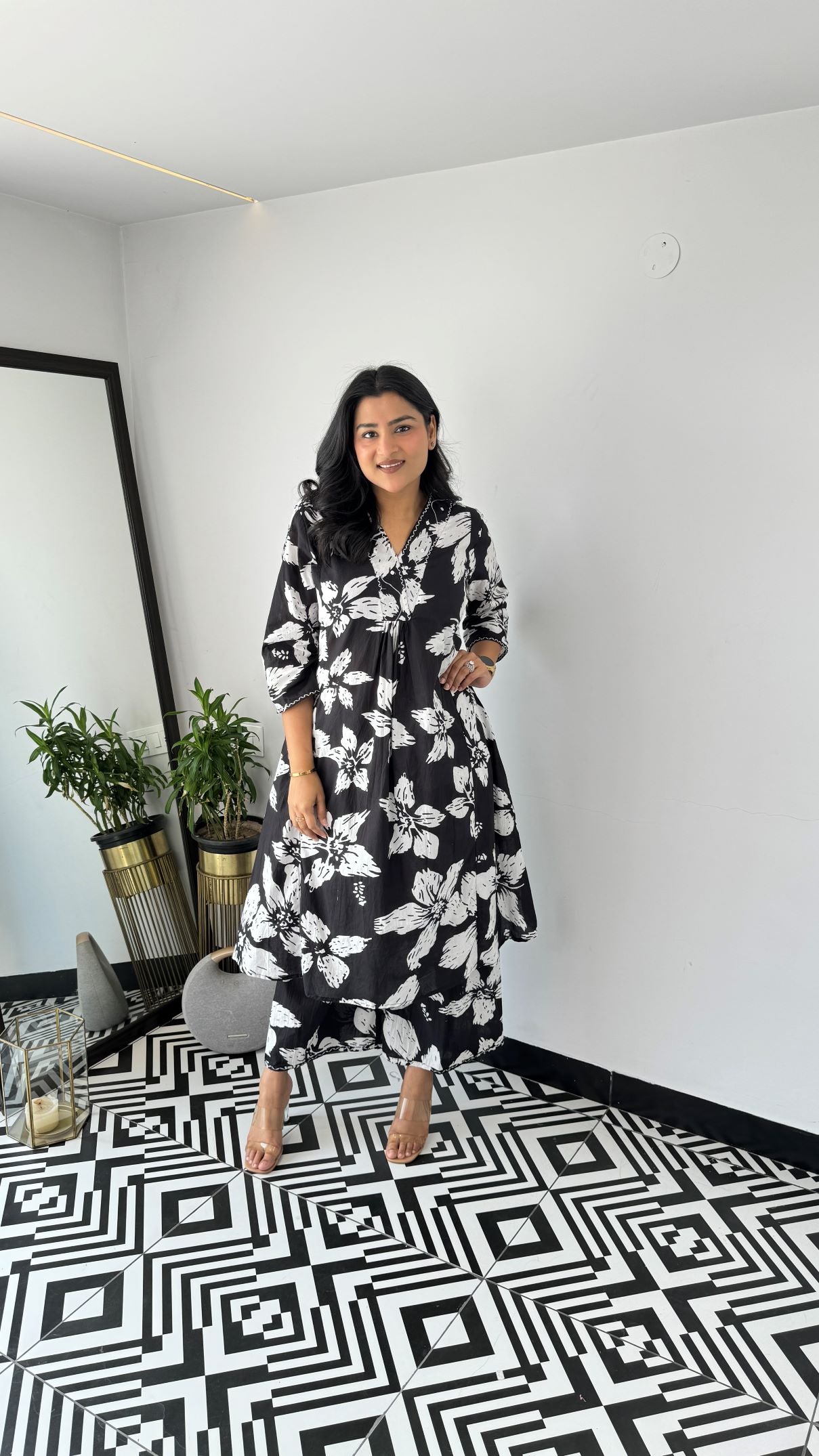 Staple Black Fern Kurta Pants