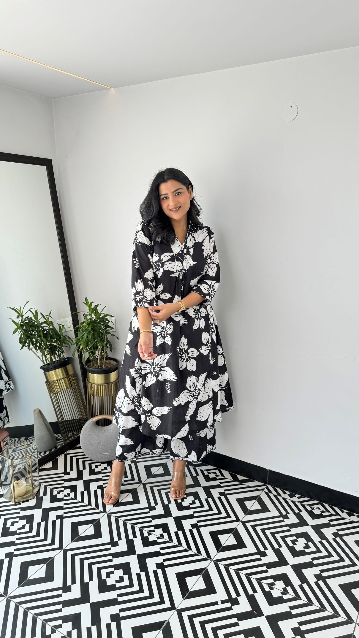 Staple Black Fern Kurta Pants