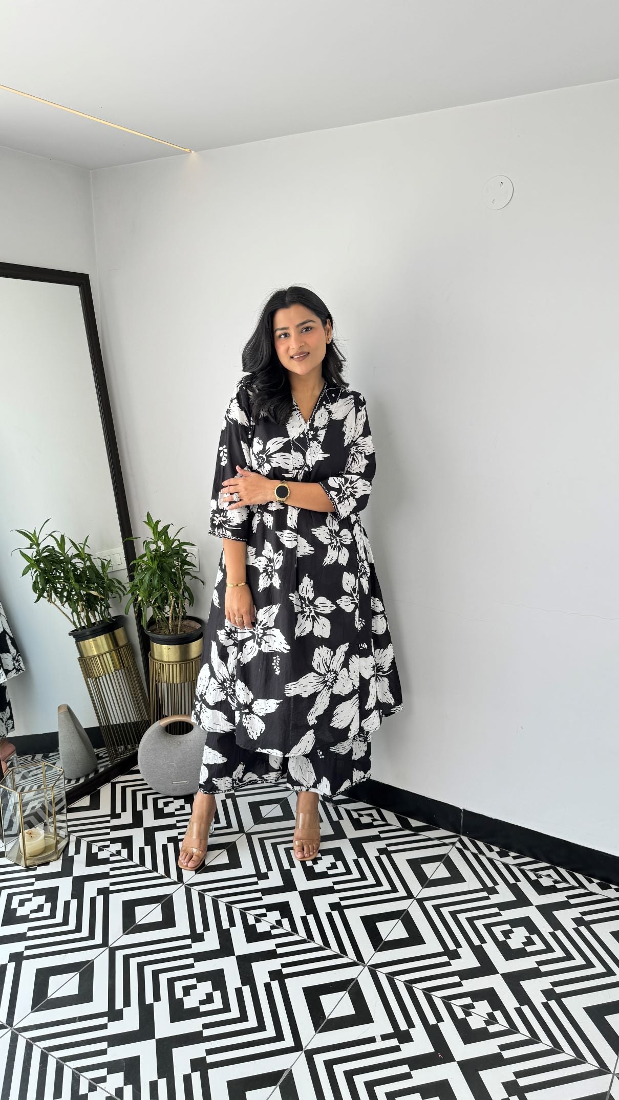 Staple Black Fern Kurta Pants