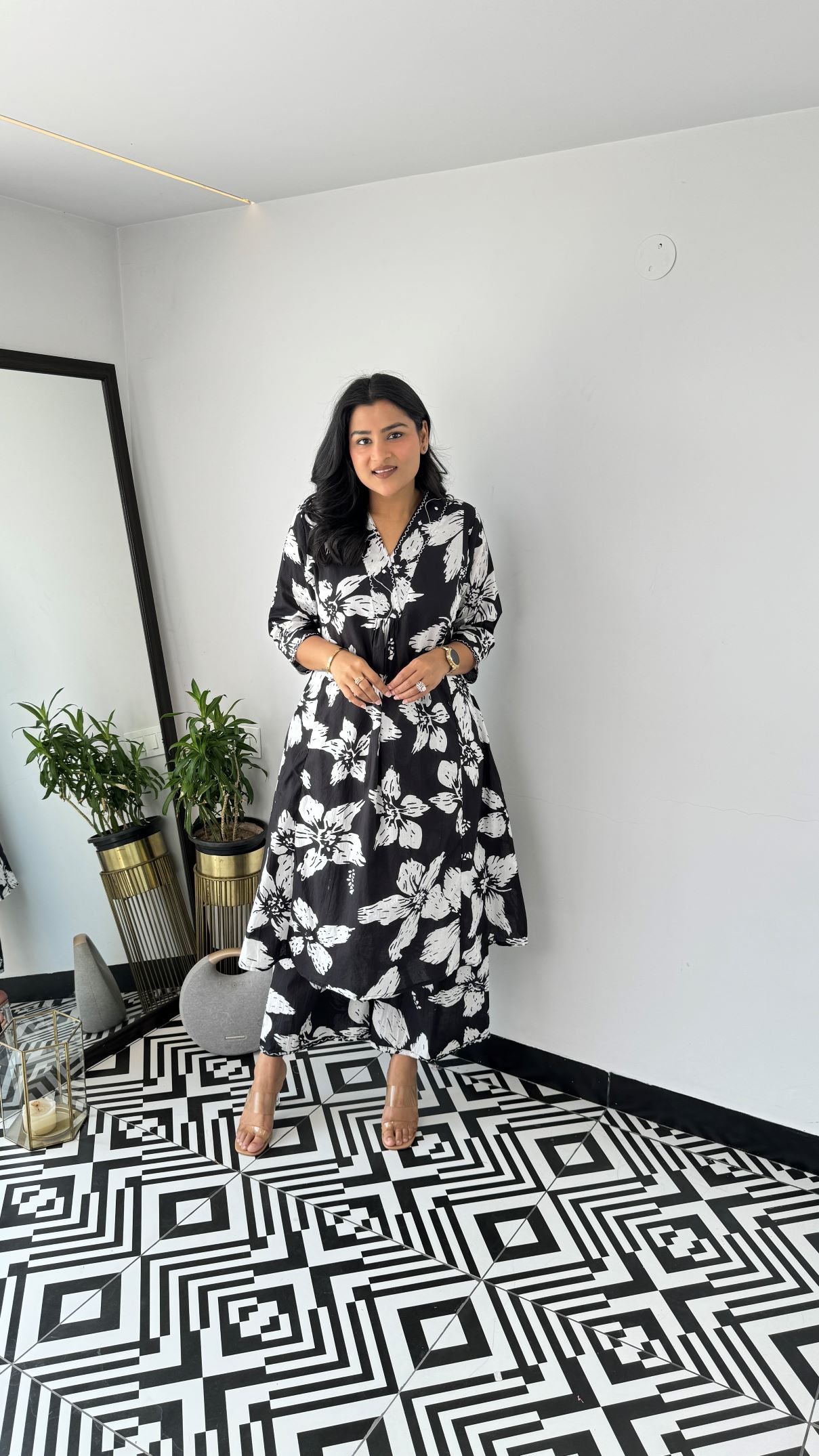 Staple Black Fern Kurta Pants