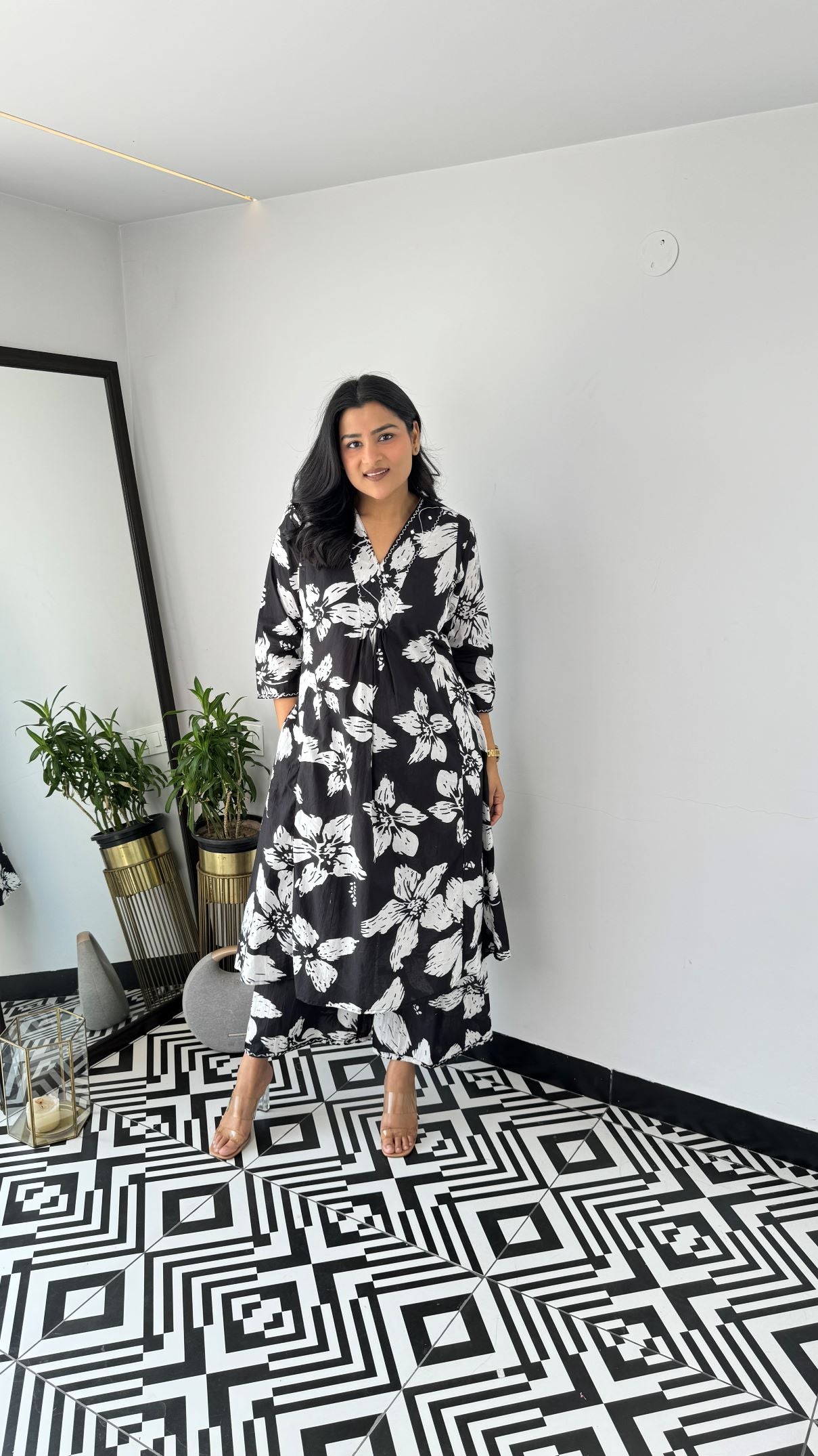 Staple Black Fern Kurta Pants