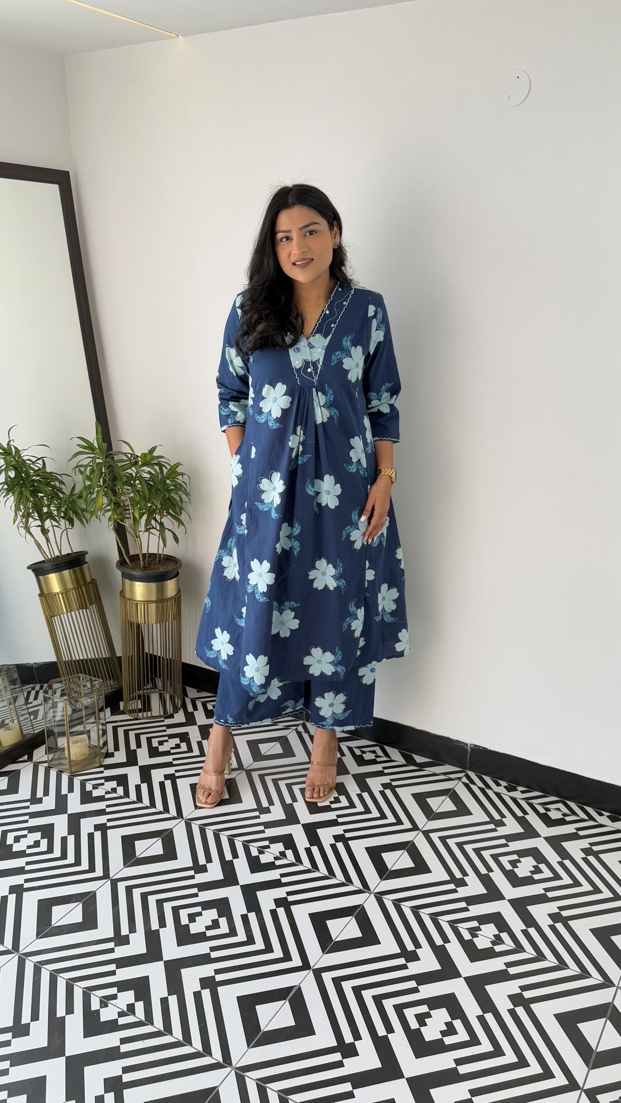 Staple Blue Flower Kurta Pants