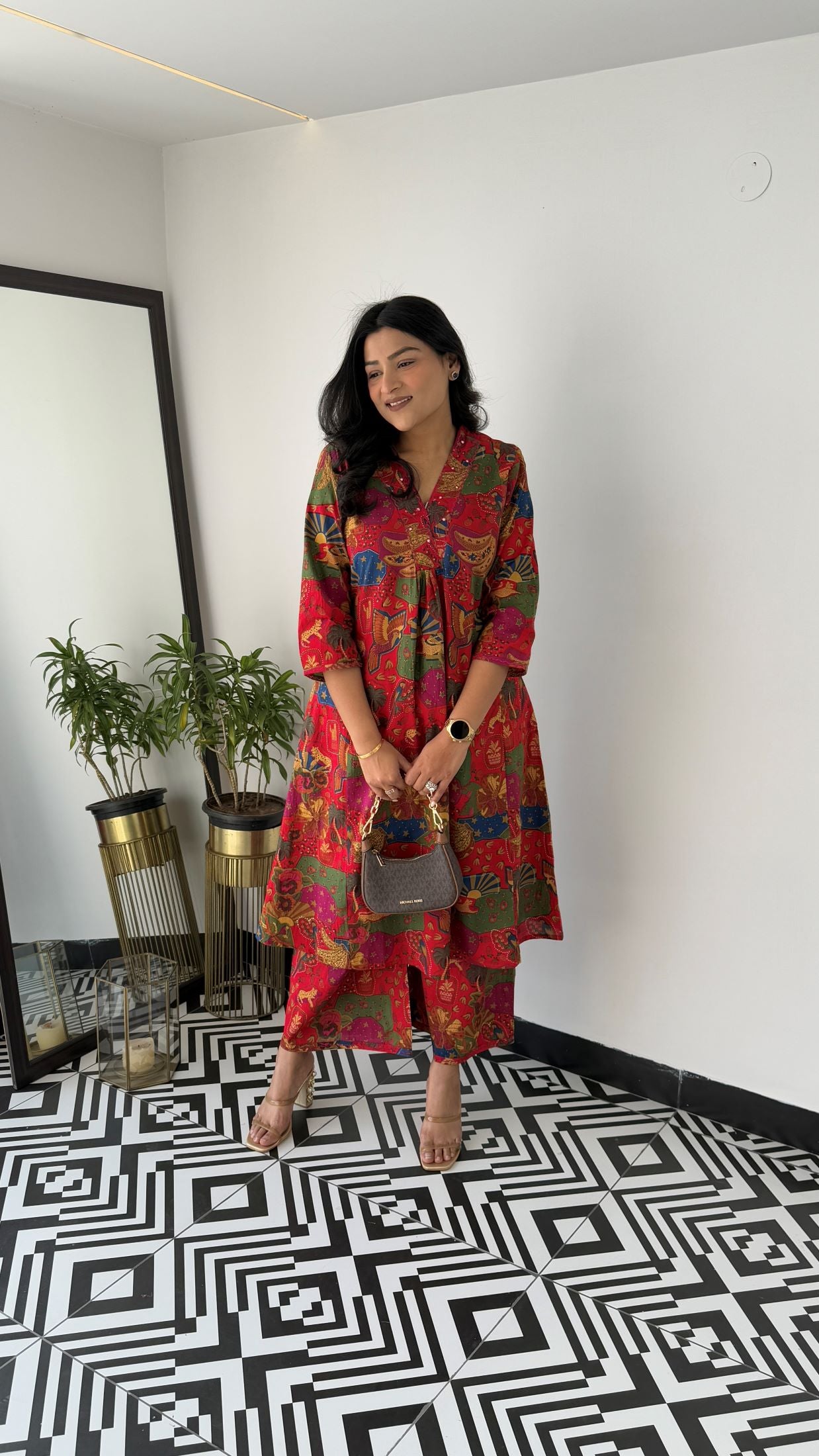 Staple Red Baku Kurta Pants