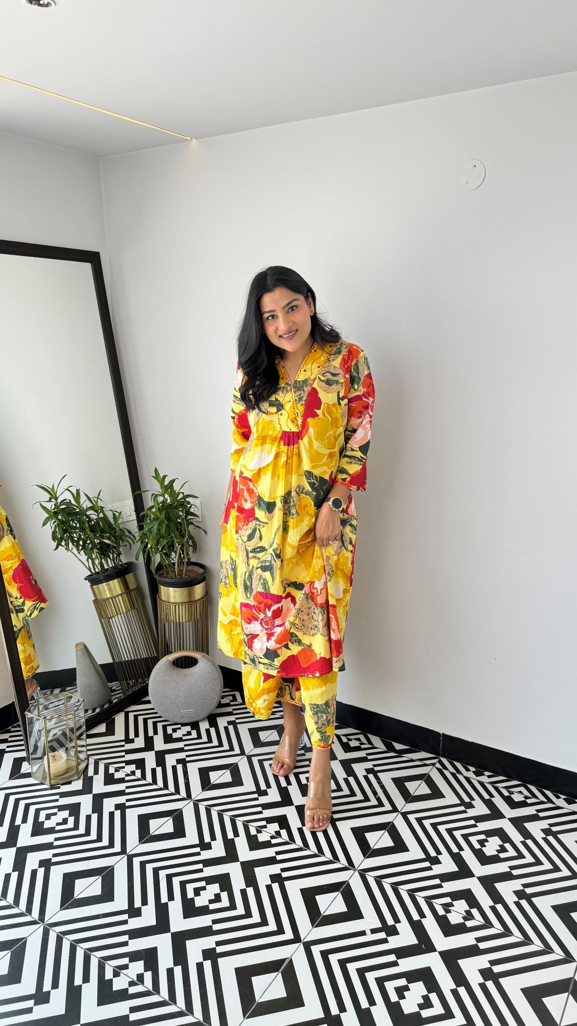 Staple Red and Yellow Kurta Pants