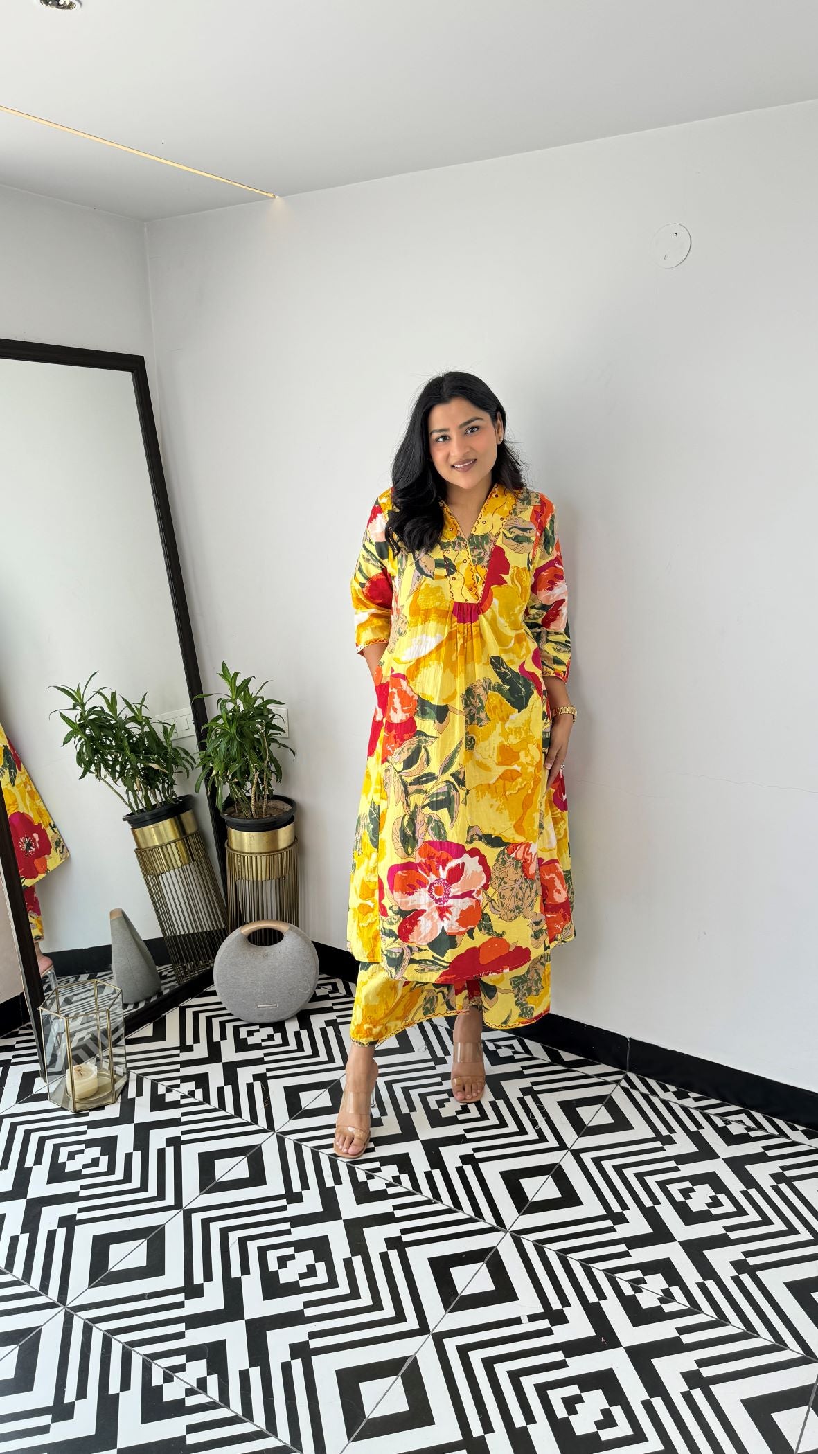 Staple Red and Yellow Kurta Pants