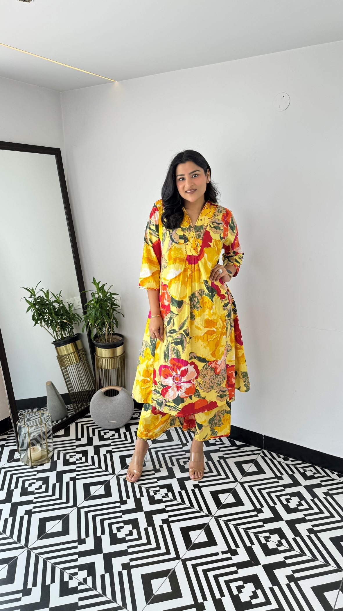 Staple Red and Yellow Kurta Pants