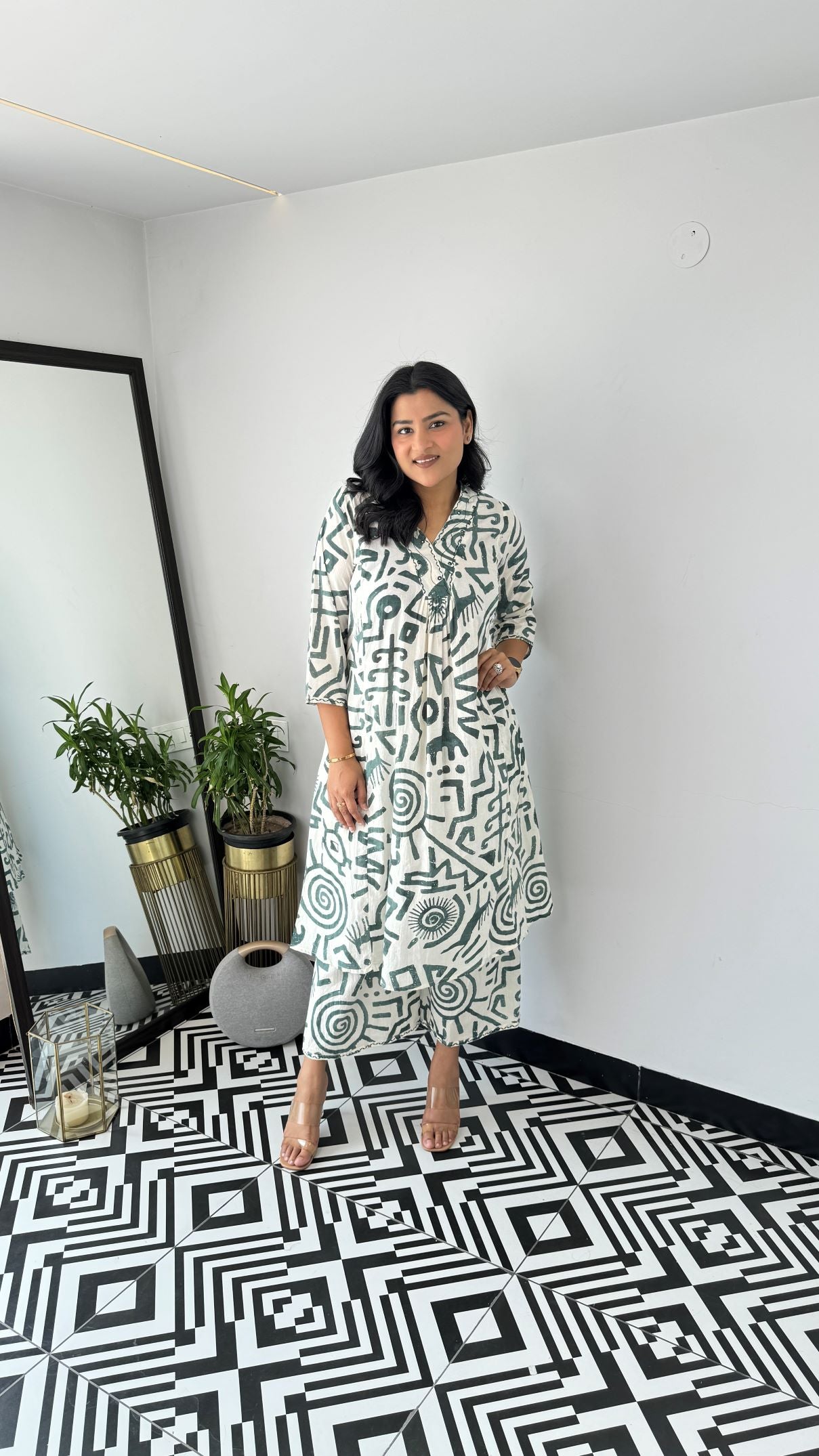 Staple White Batic Kurta Pants