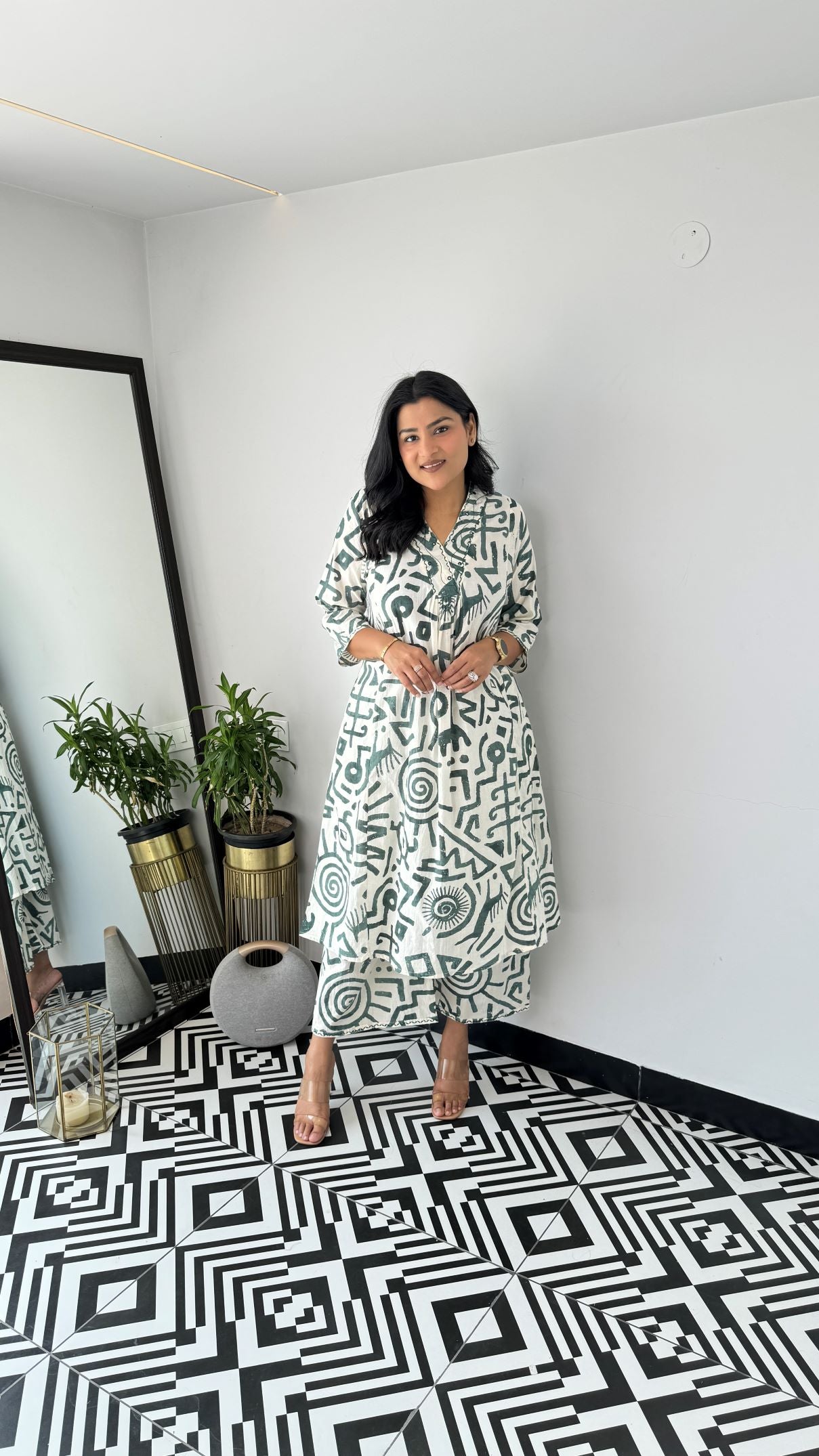 Staple White Batic Kurta Pants