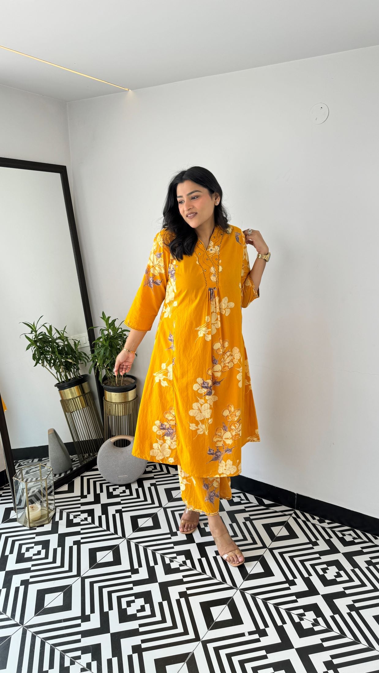 Staple Yellow Spring Kurta Pants