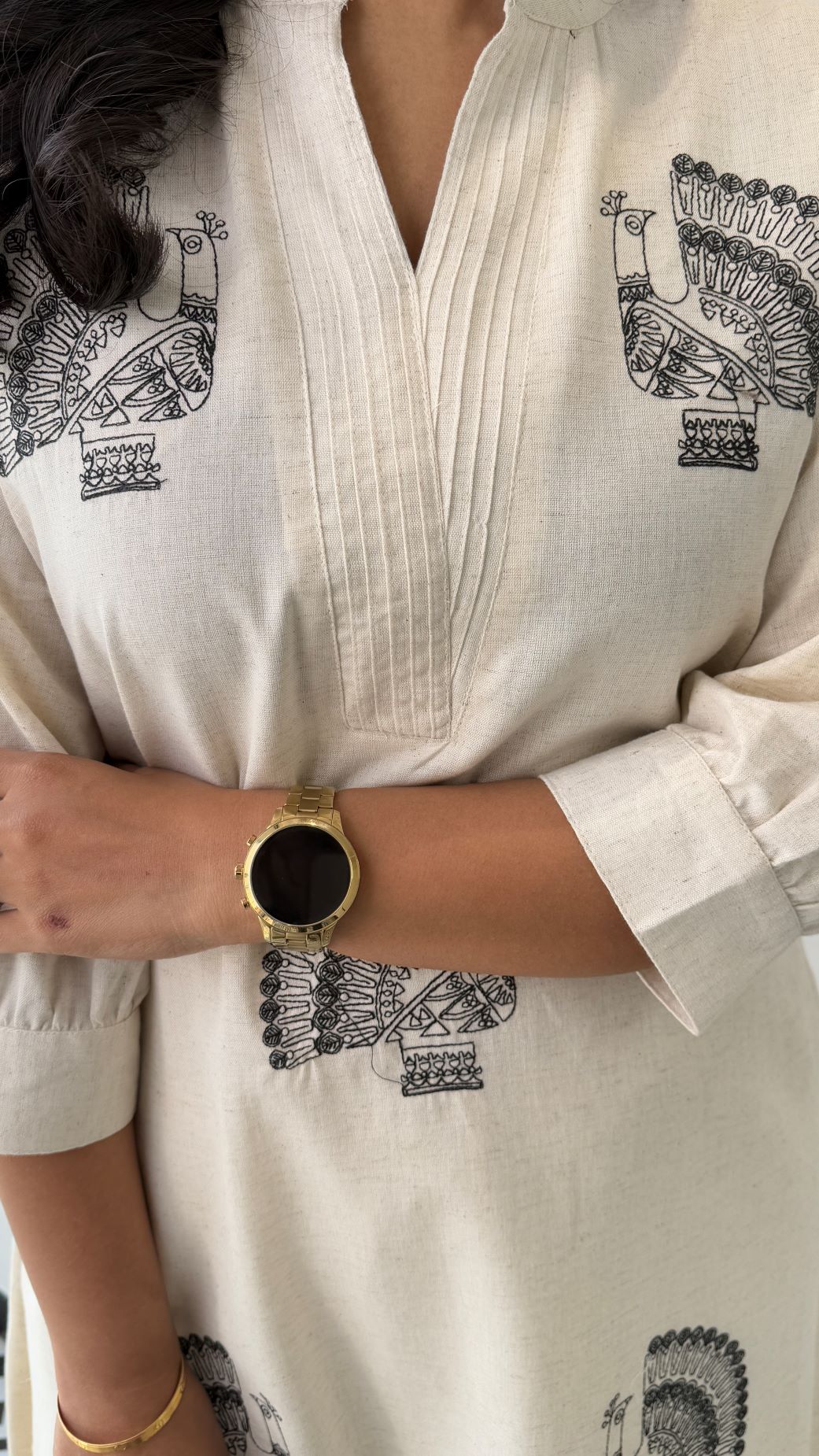 Swan Black Kurta Pants