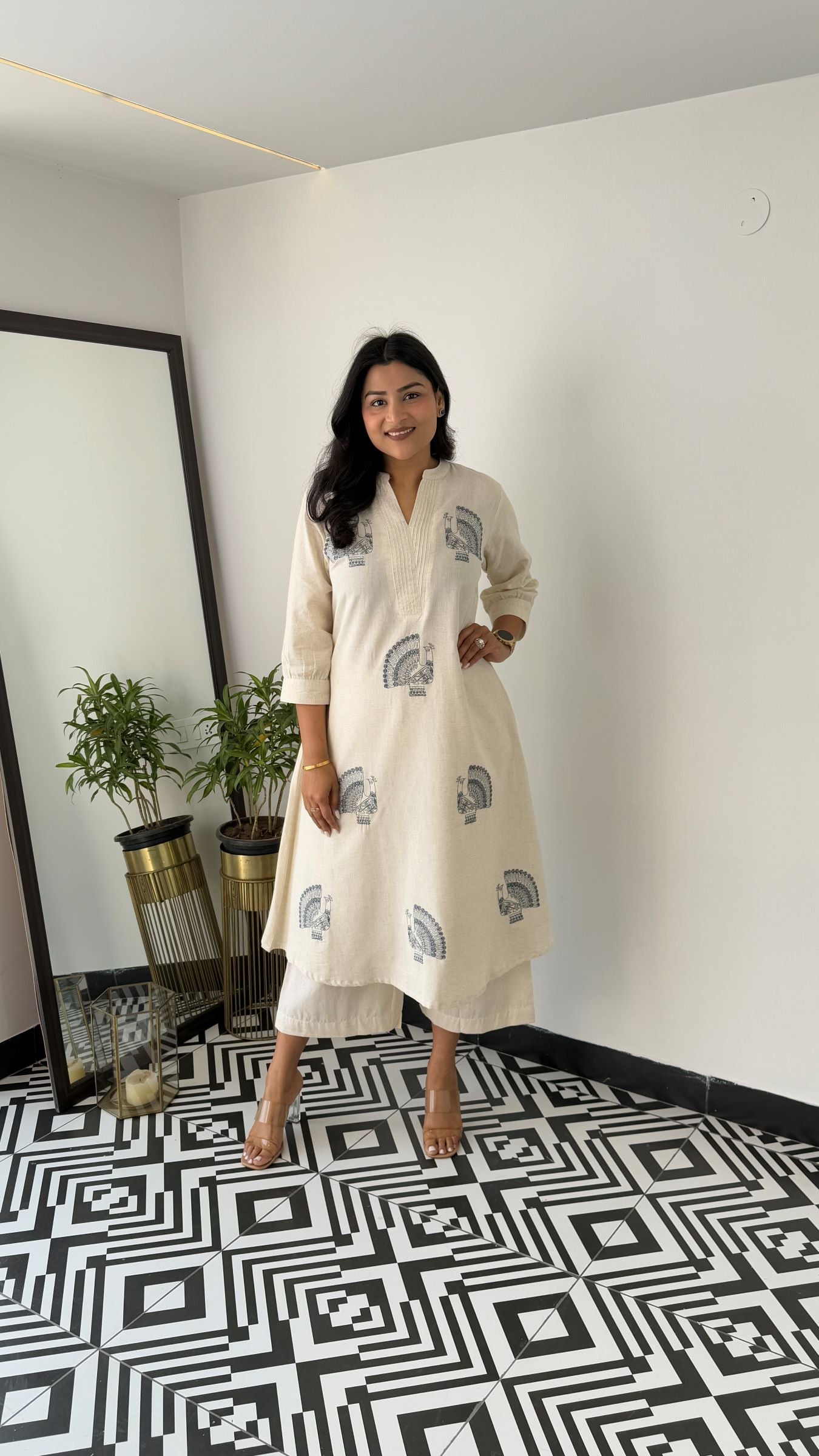 Swan Teal Kurta Pants