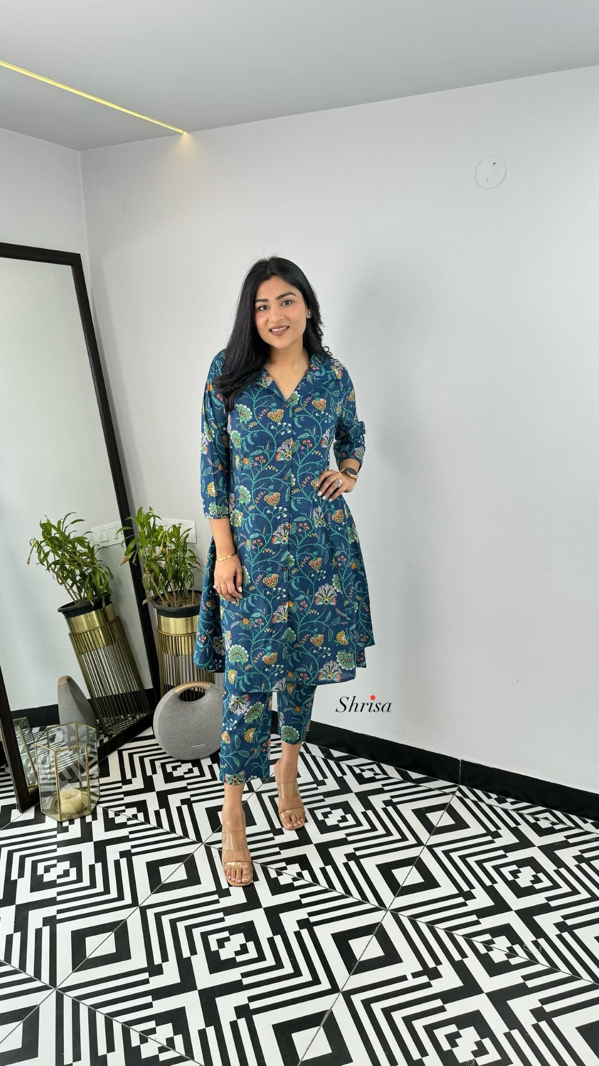 Teal Blue Cotton Cord Set