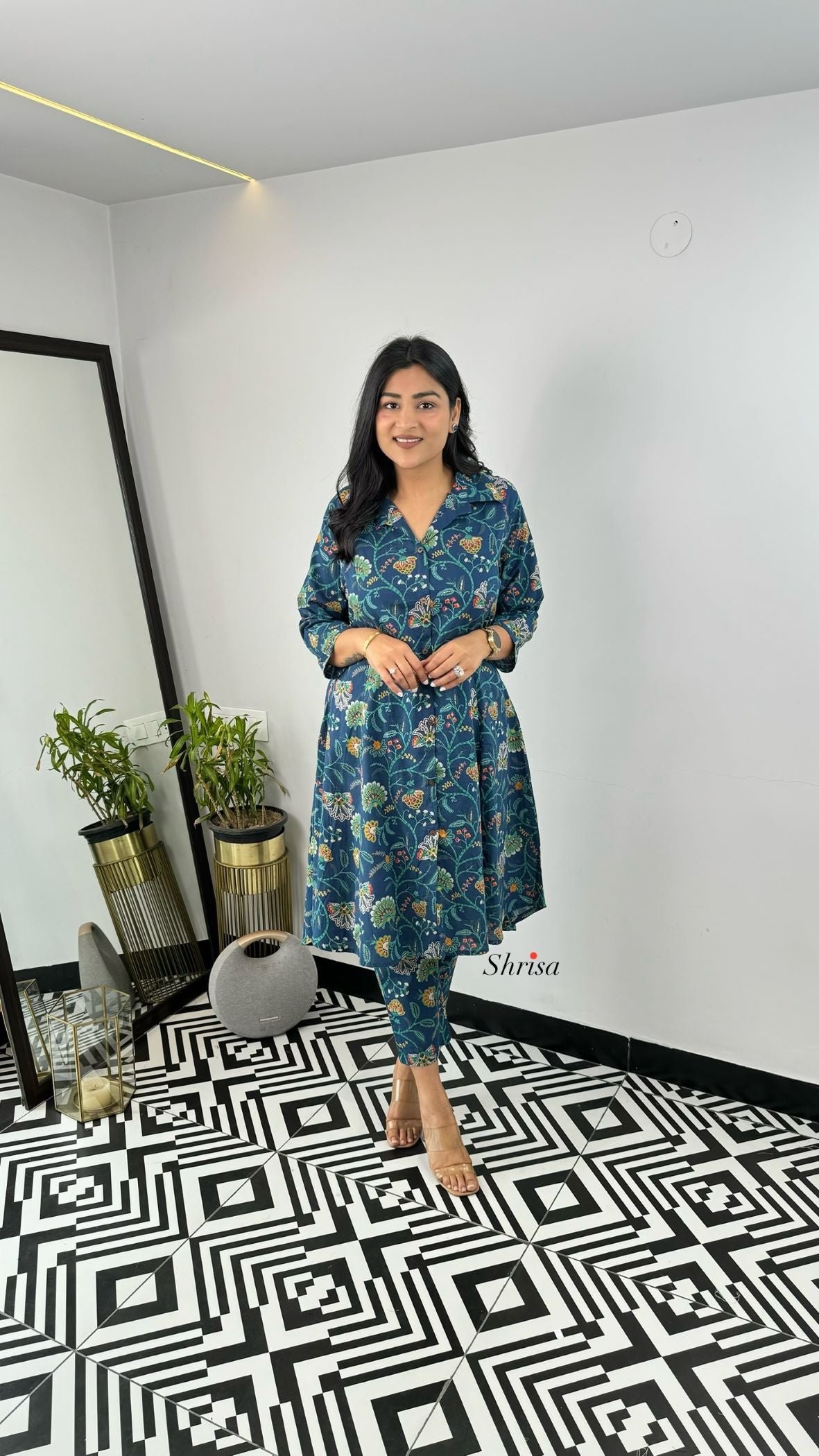 Teal Blue Cotton Cord Set