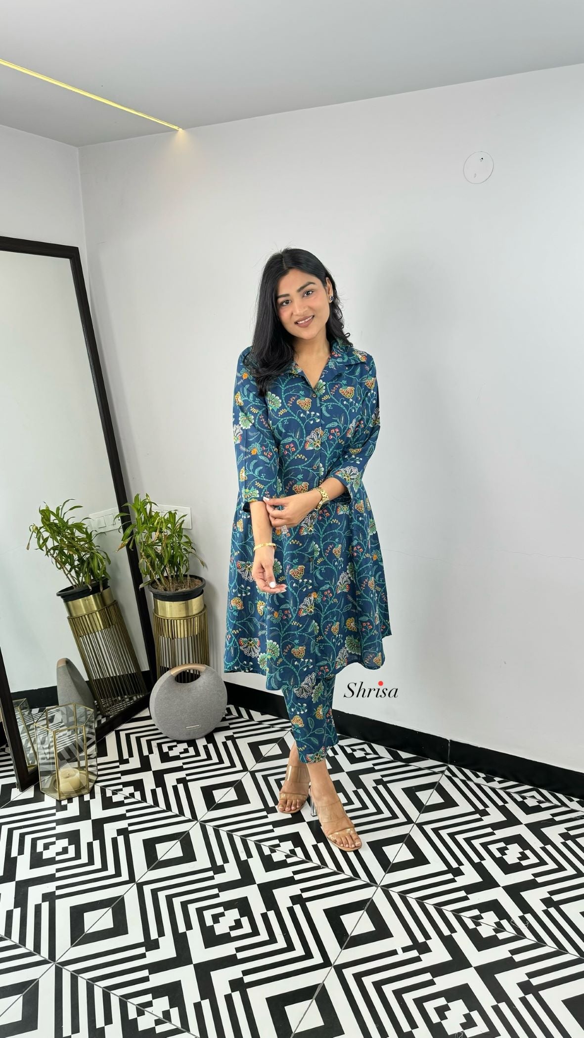 Teal Blue Cotton Cord Set