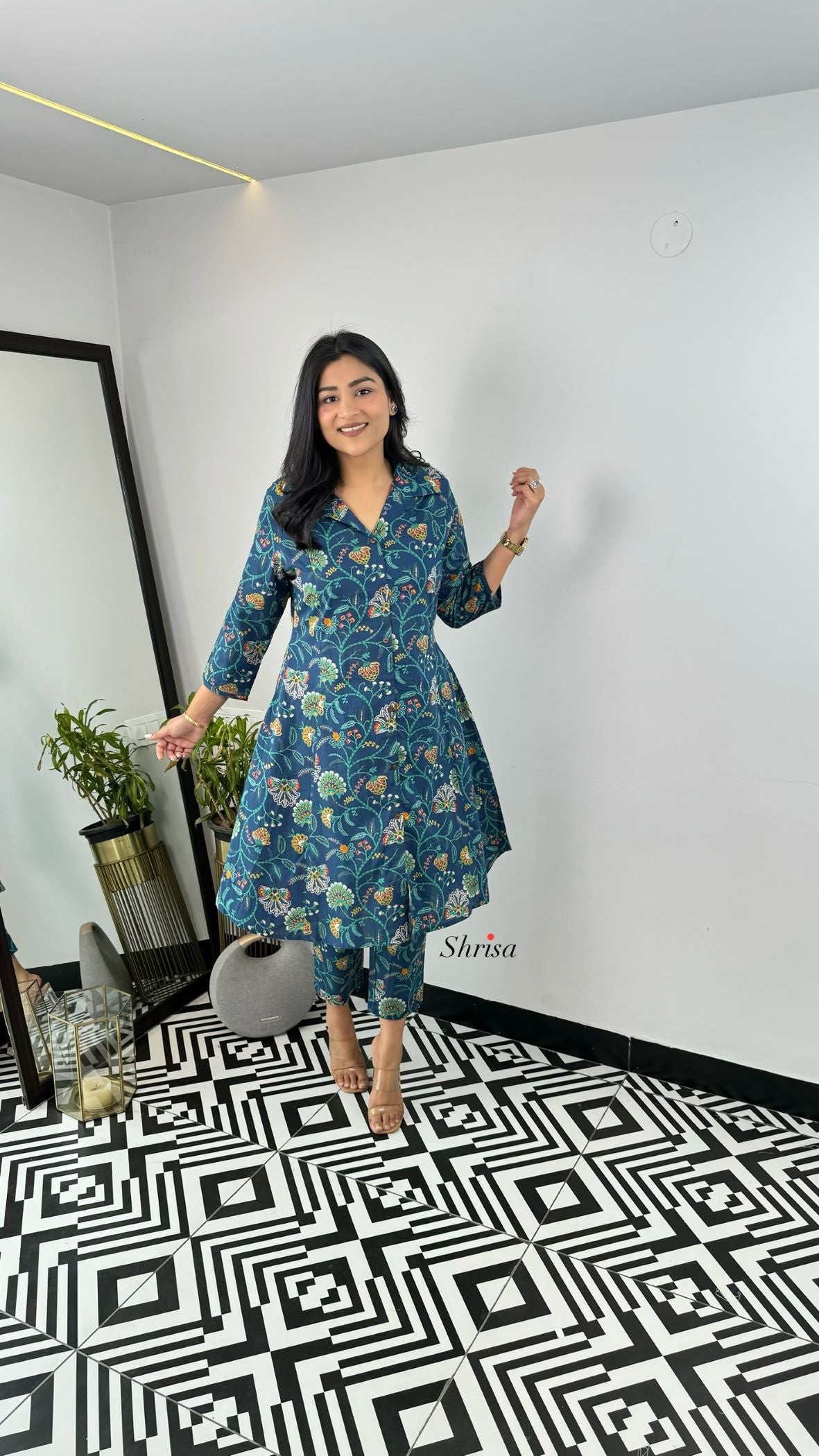 Teal Blue Cotton Cord Set