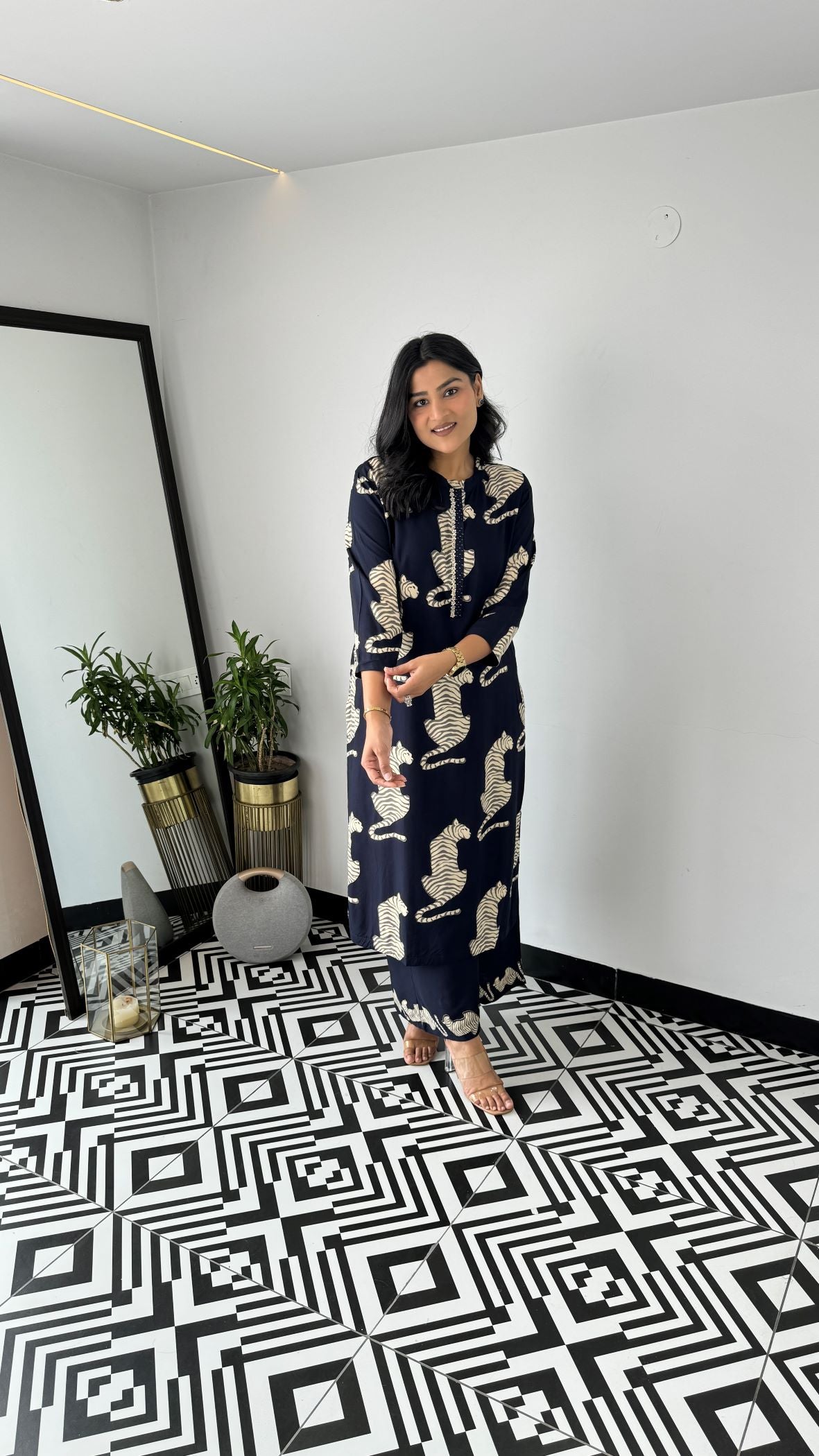 Tiger Blue Kurta Pants