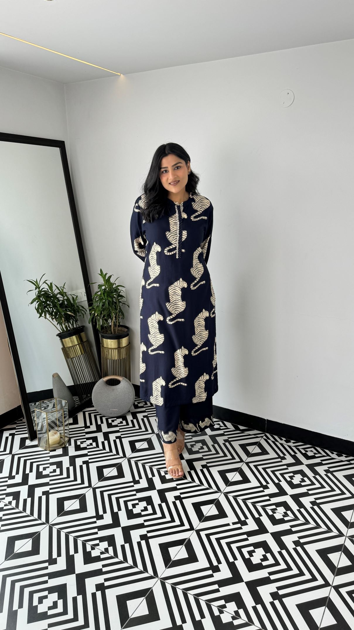 Tiger Blue Kurta Pants