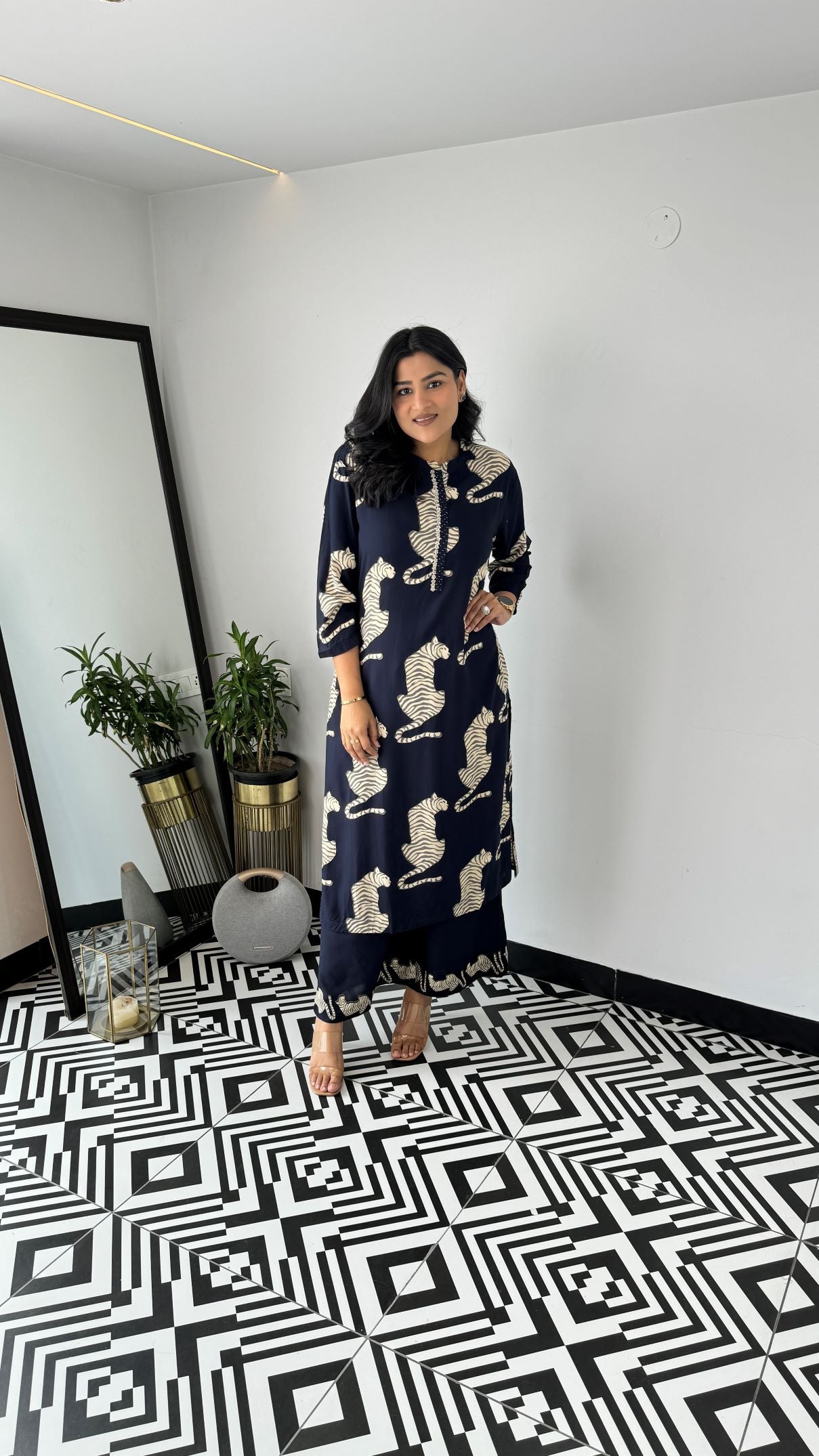 Tiger Blue Kurta Pants