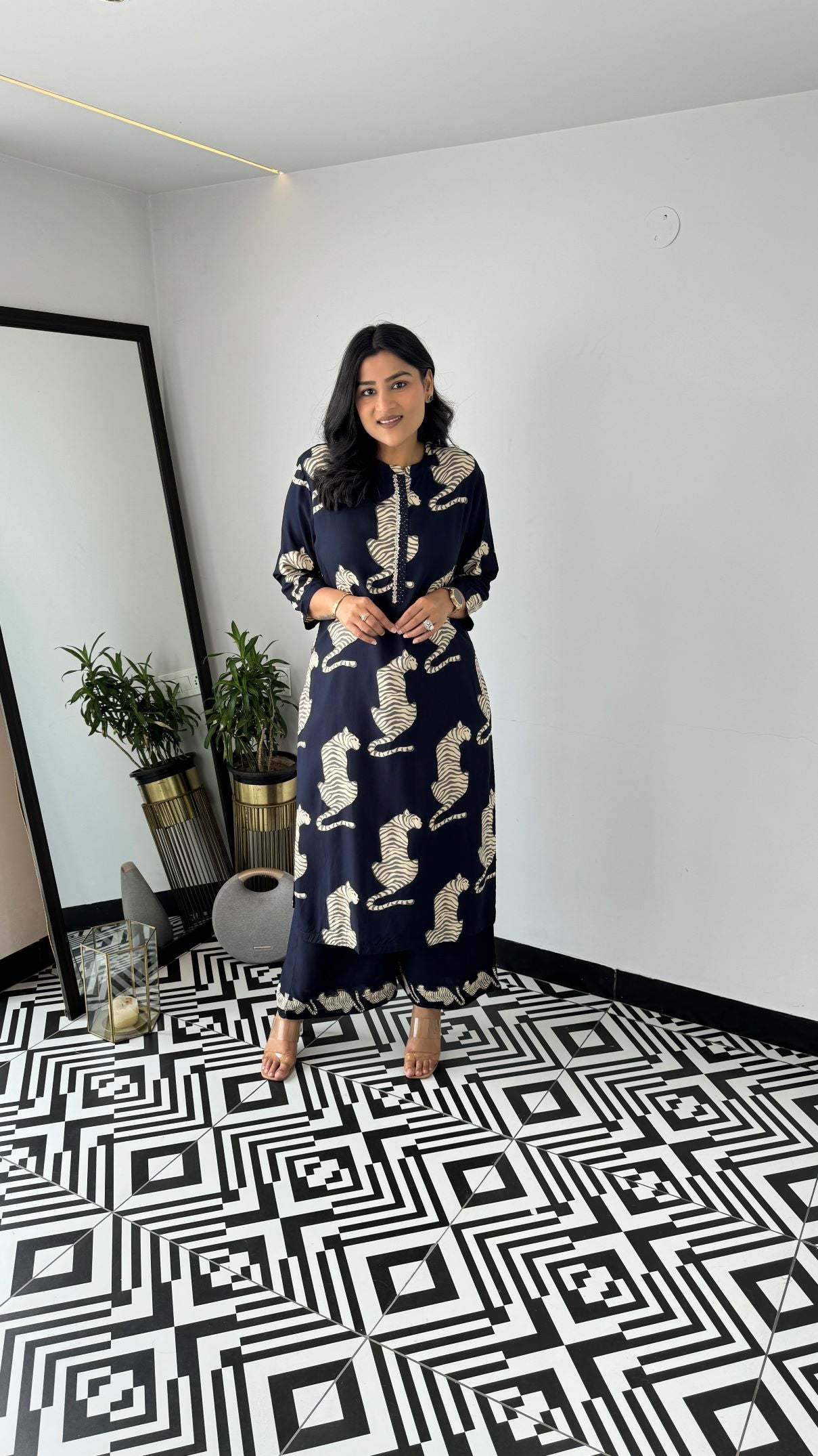 Tiger Blue Kurta Pants