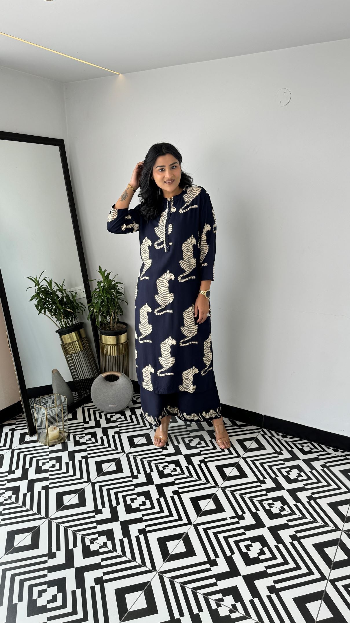 Tiger Blue Kurta Pants