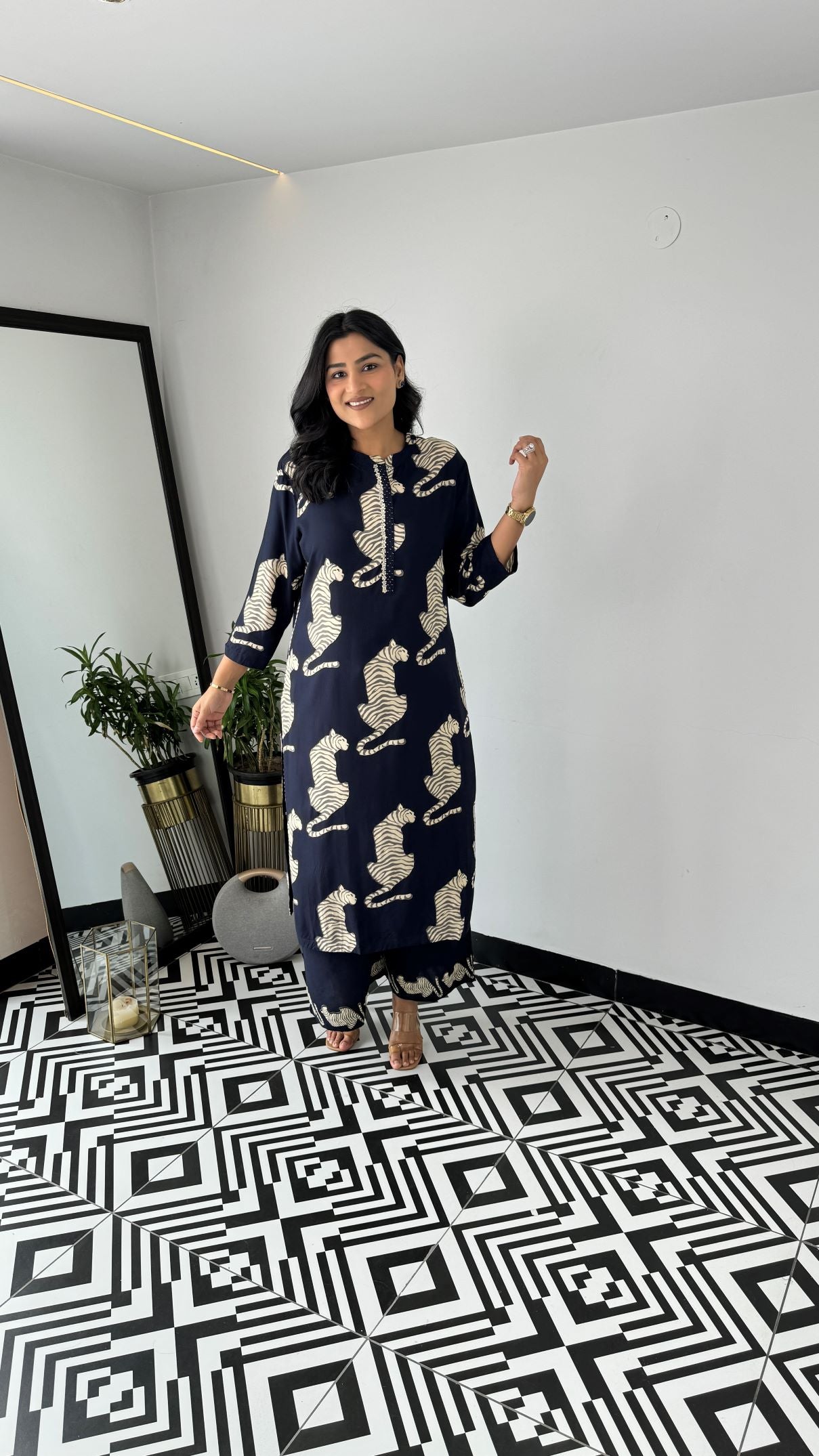 Tiger Blue Kurta Pants