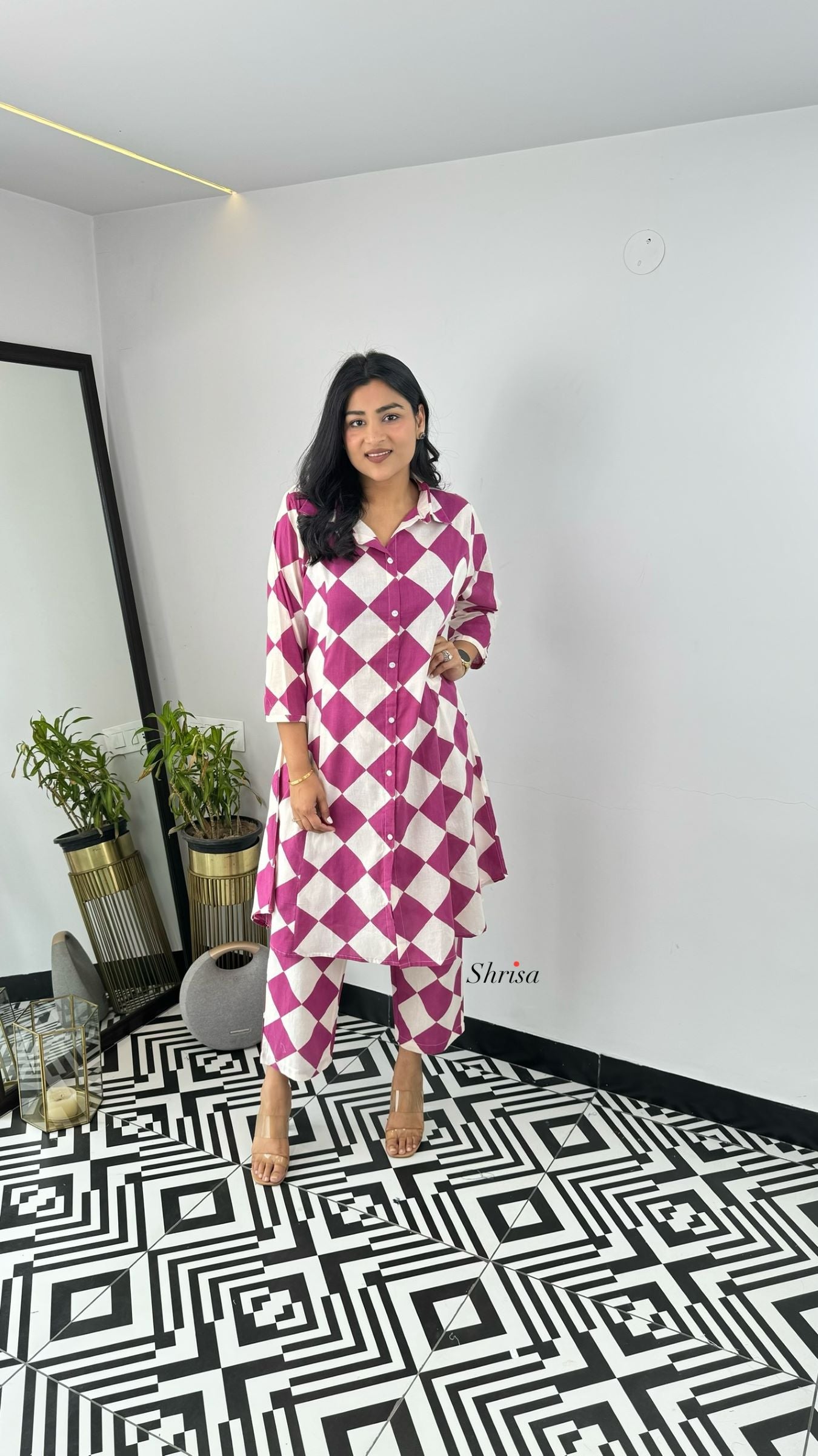 Wine Square Cotton Cord Set