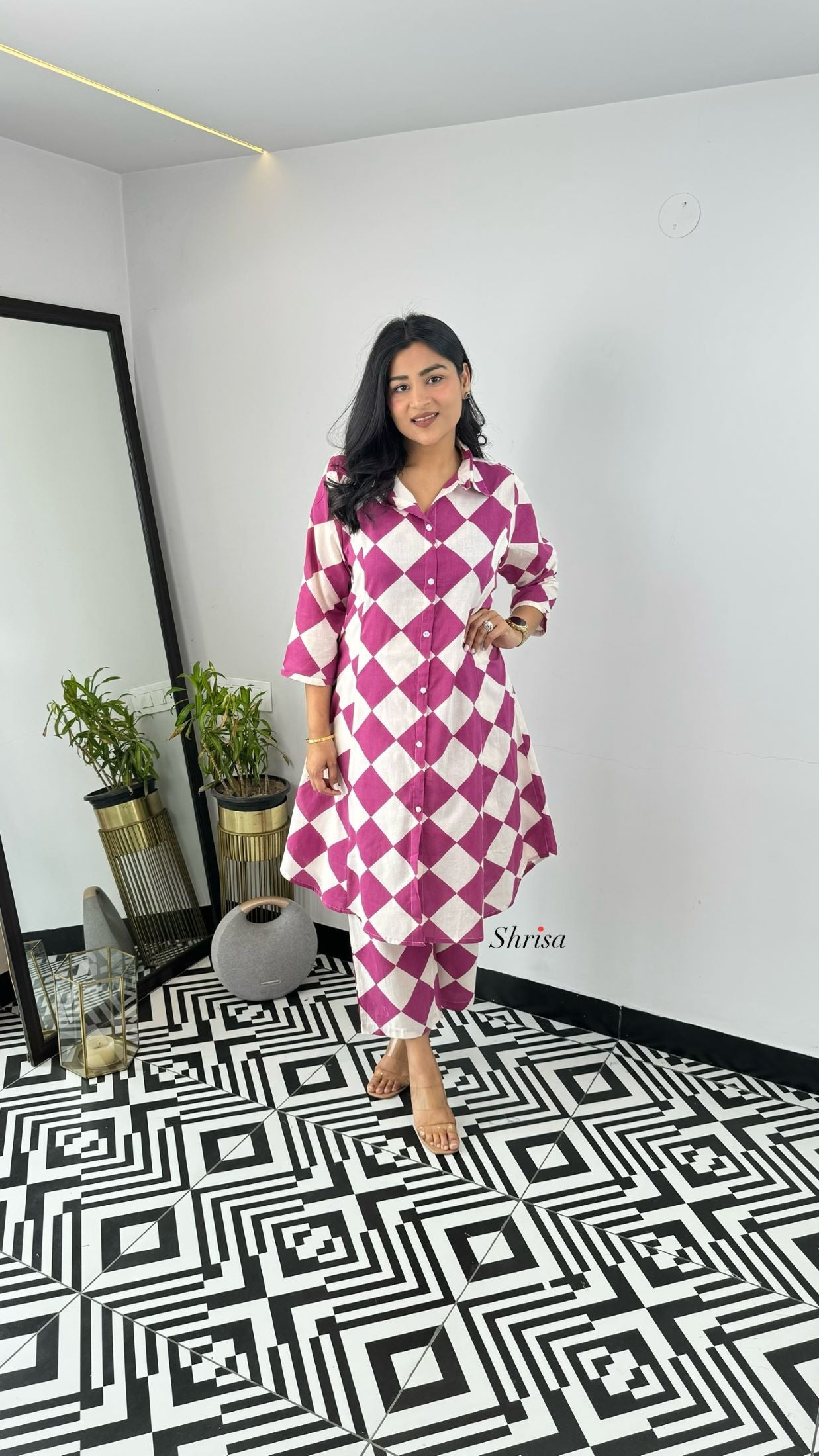 Wine Square Cotton Cord Set