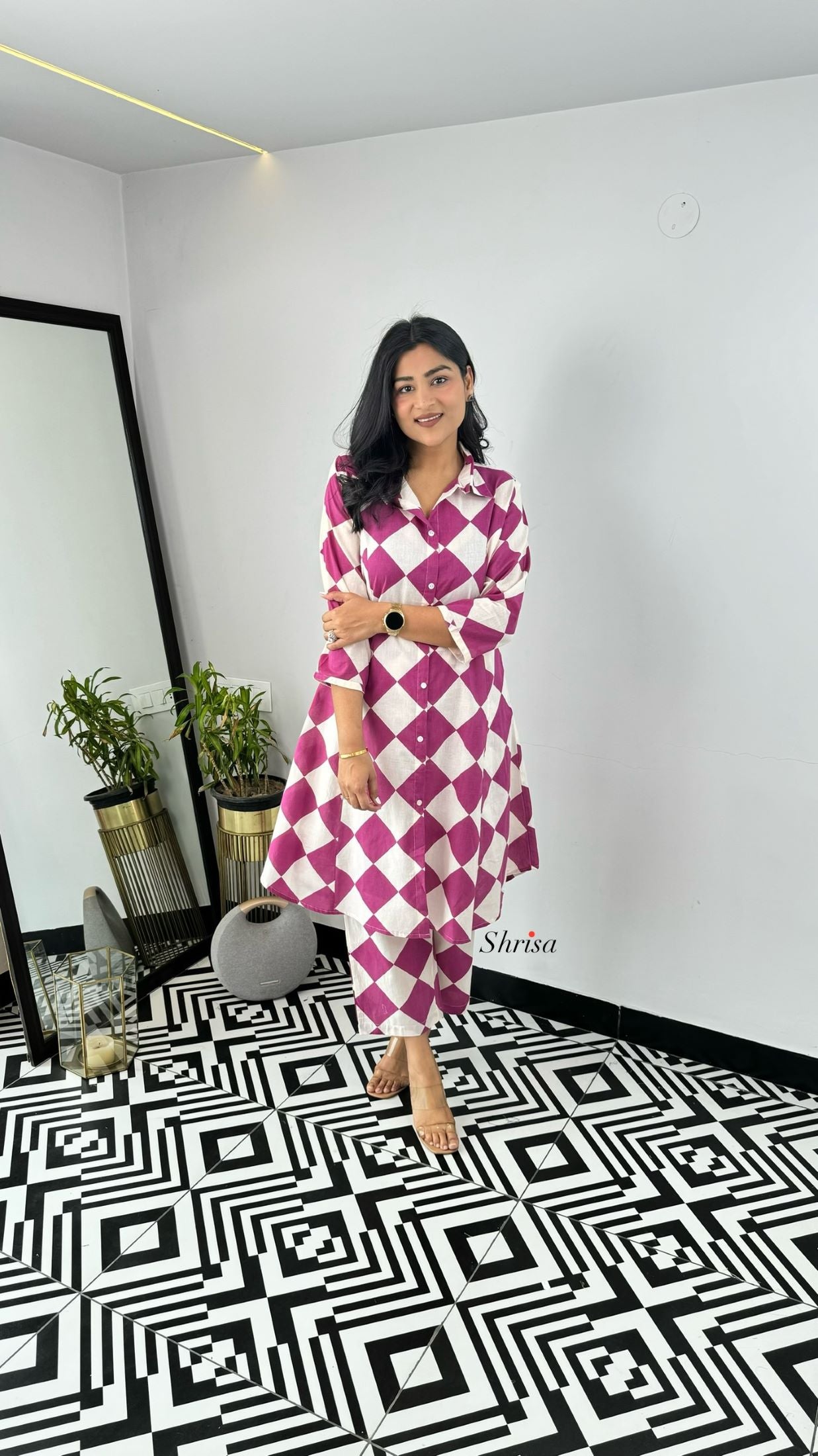 Wine Square Cotton Cord Set