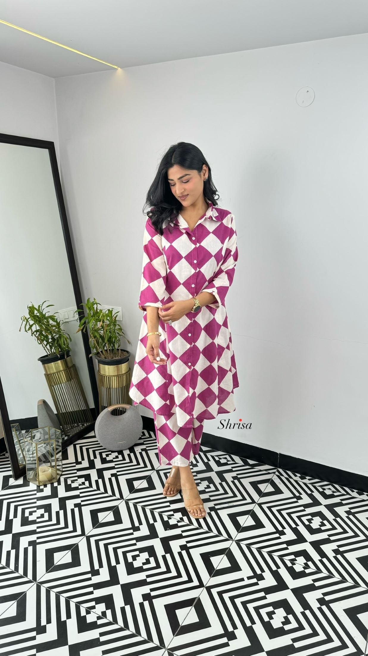 Wine Square Cotton Cord Set