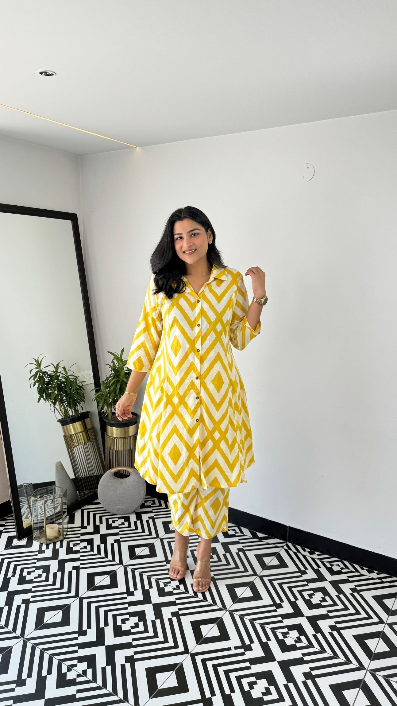 Yellow Boho Cotton Cord Set