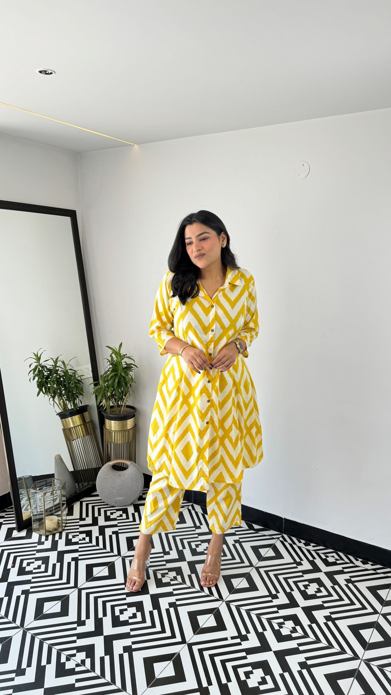 Yellow Boho Cotton Cord Set