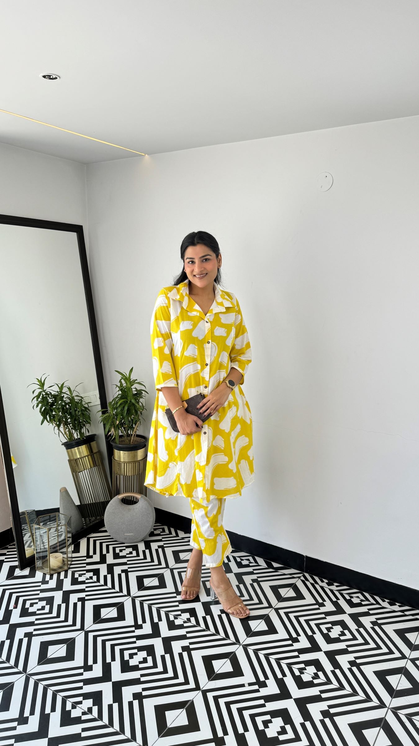 Yellow Zebra Cotton Cord Set