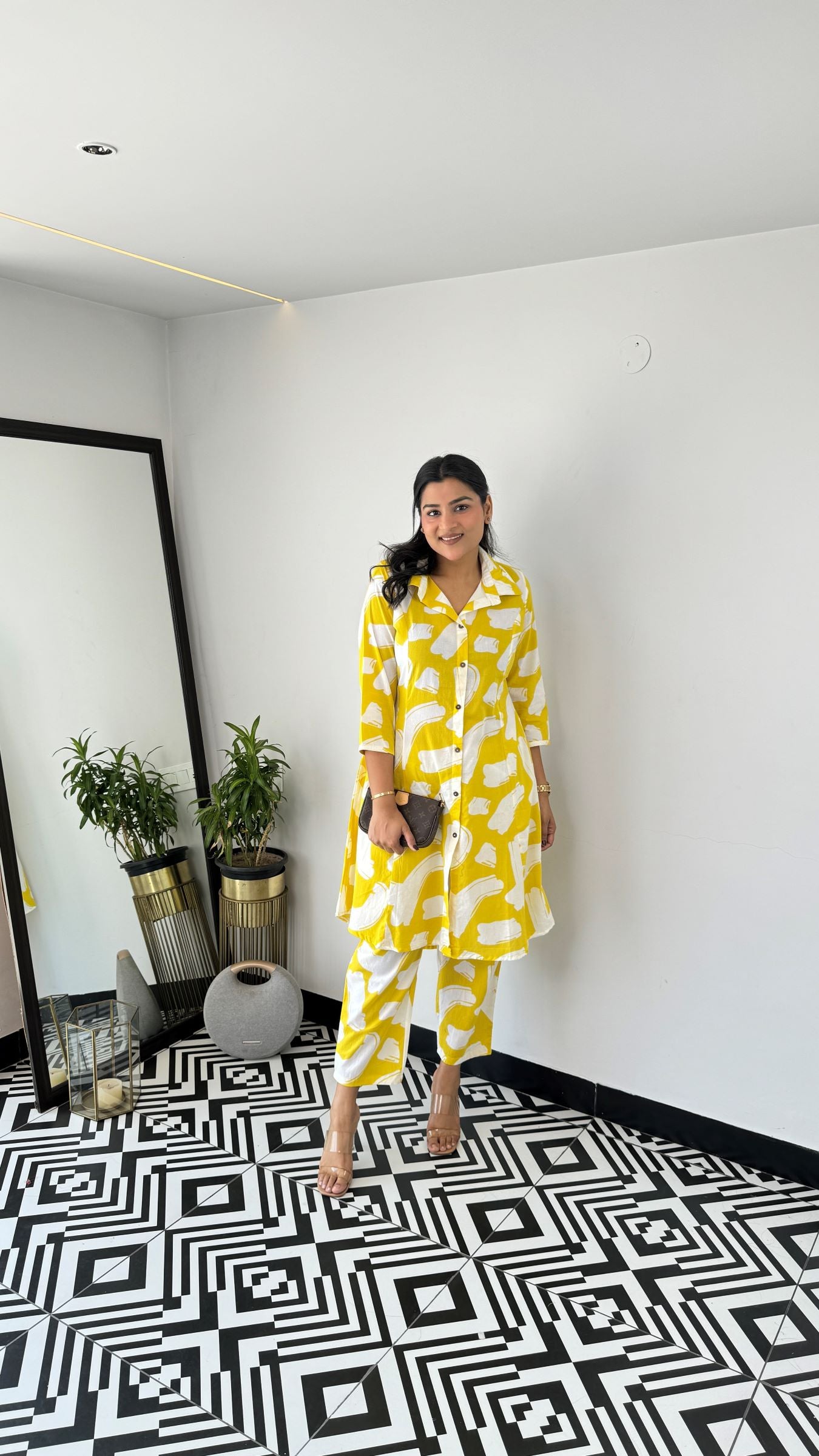 Yellow Zebra Cotton Cord Set