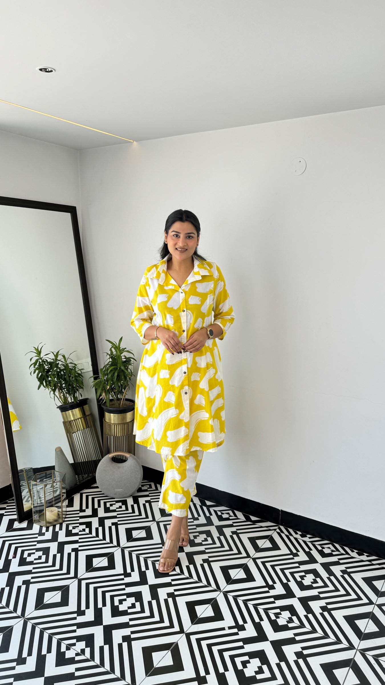 Yellow Zebra Cotton Cord Set