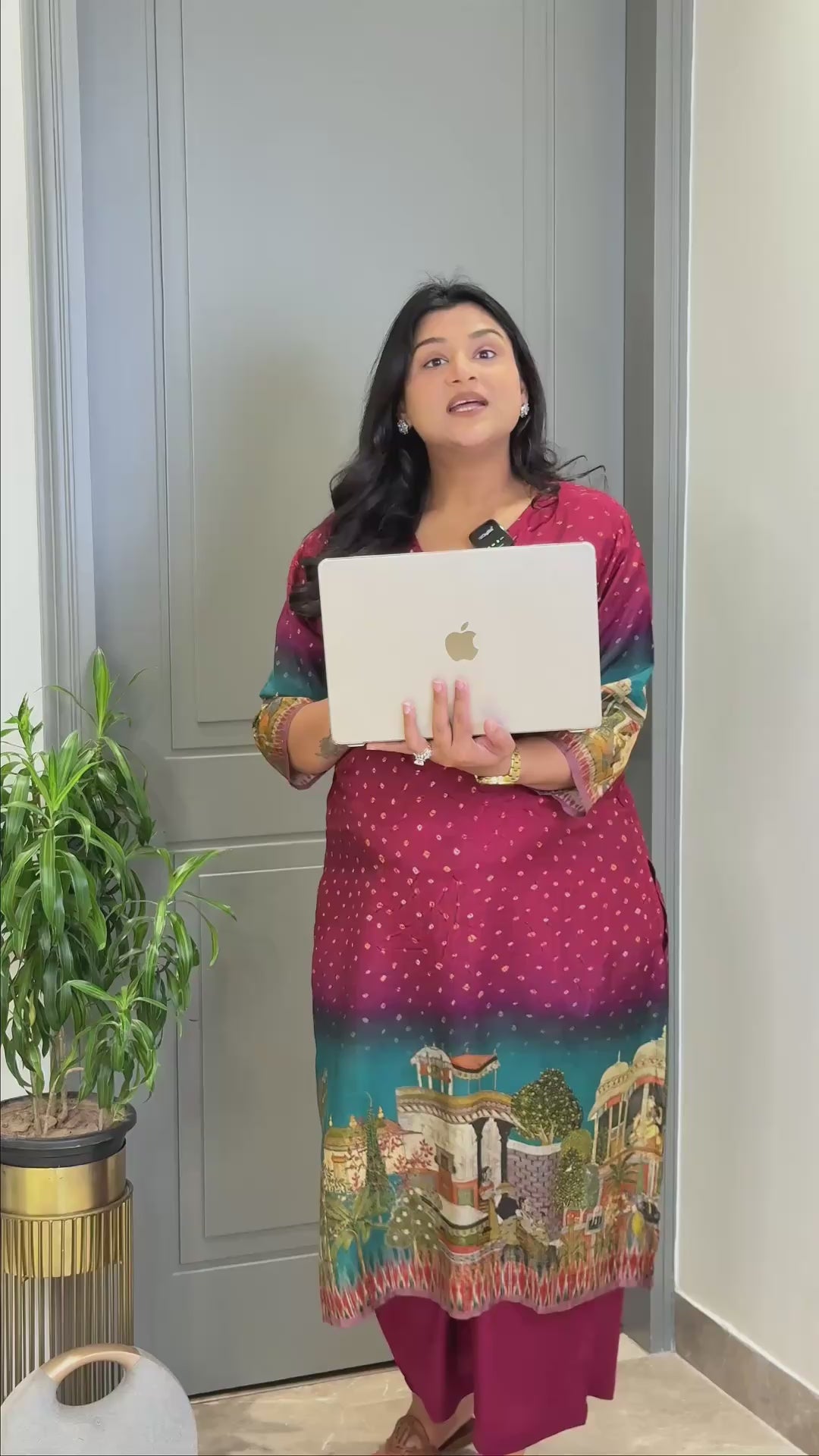 Kantha Kalamkari Rosegold Suit Set