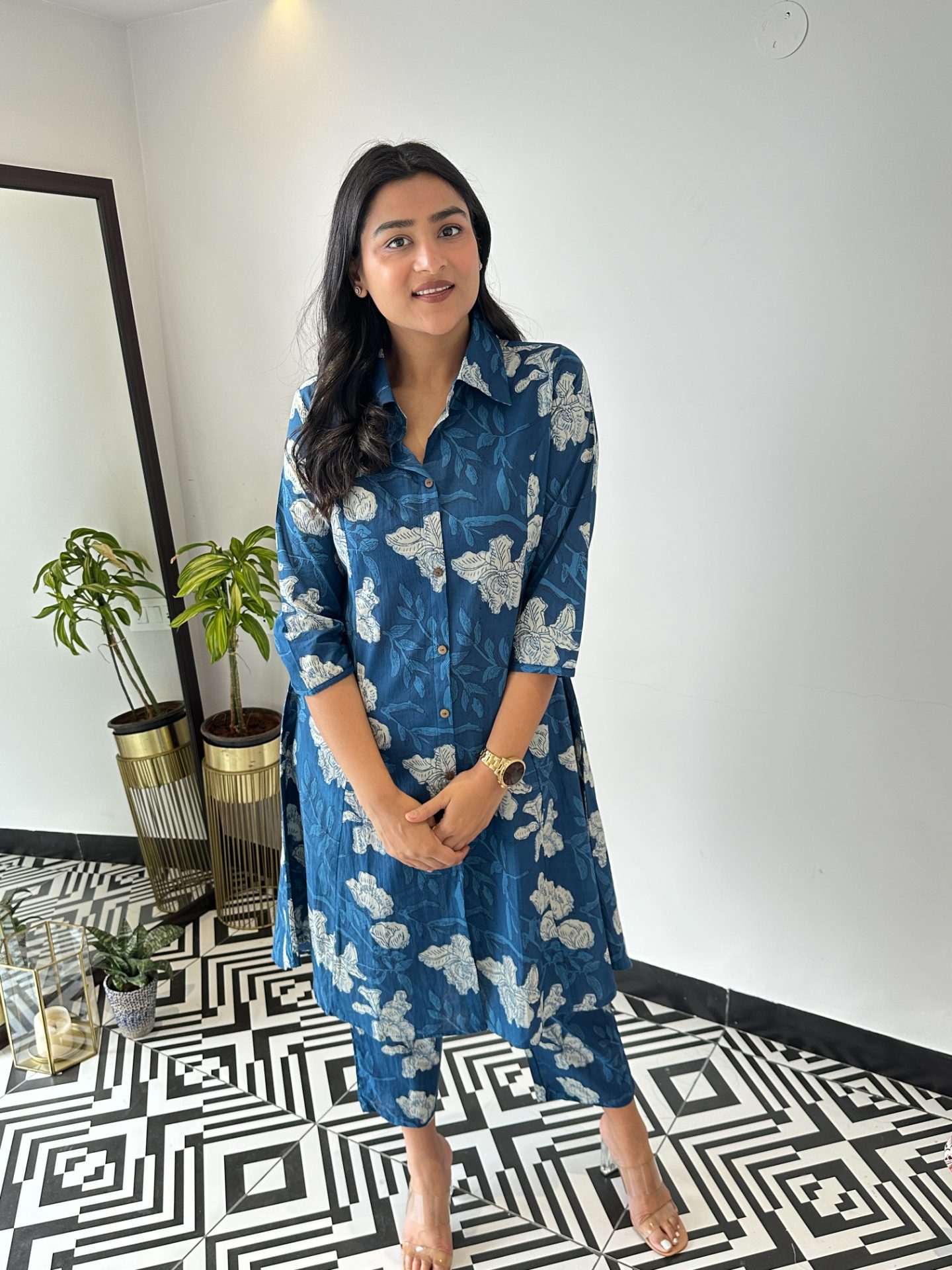 Indigo Blue Cotton Cord Set – Shrisa