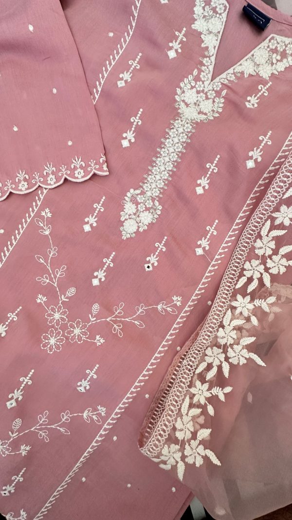 Thread Work Pink Suit Set - Image 11