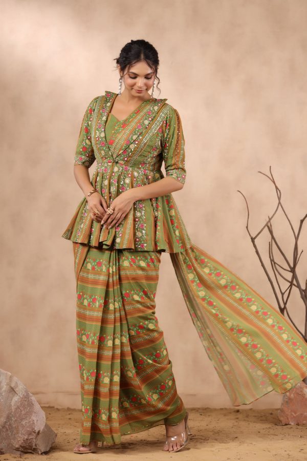 Shree Green Saree - Image 3