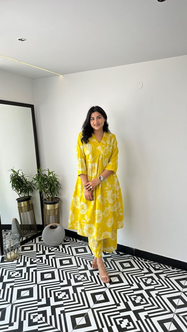 Staple Yellow Bling Kurta Pants - Image 2